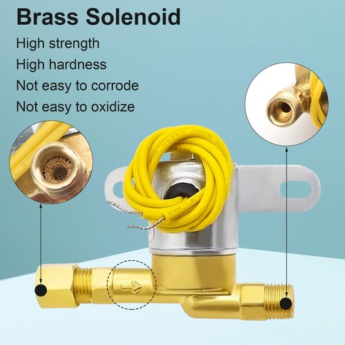 4040 Humidifier Solenoid Valve 24 volts 60 Hz (Yellow) Fit for A-prilaire Humidifier Compatible with 400 400M 500 500M 600 600M 558 550 A 550 568 560A 560 700 700M 768 760A 760 - 1 YEAR WARRANTY