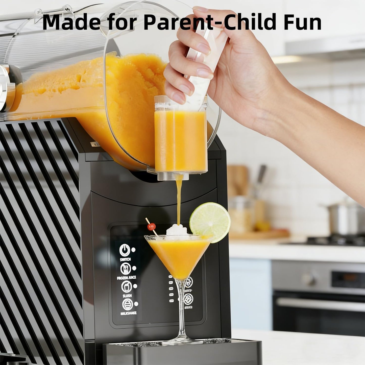 COWSAR 68 oz Slushie Machine, No Ice Needed, Slushy Machine for Home, Professional Frozen Drink Machine with Self-Cleaning Function, 3 Preset Slushie Maker for Frozen Juice, Smoothie, Milkshake