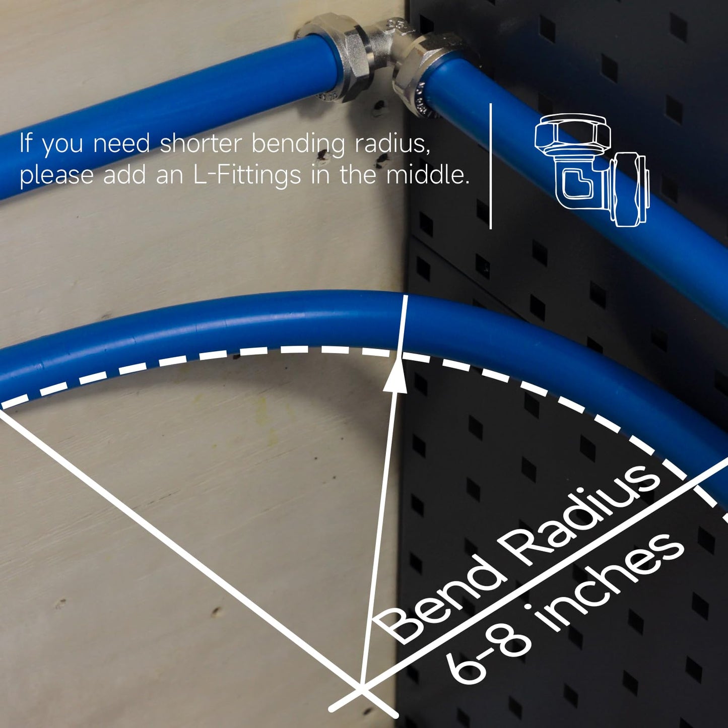 FIDEURSUS Compressed Air Piping System with 3/4 Inch ID x 200 feet HDPE Tubing & Aluminum Outlet Blocks for Garage Connect Air Compressor Line Kit Accessories for Shop | 200 PSI | 53PCS |9120