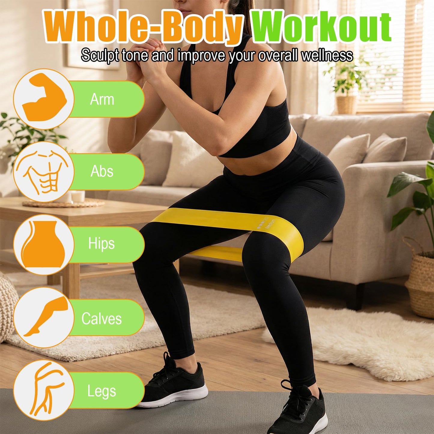 Afcabakila 20 Pcs Resistance Bands, Different Resistance Levels Loop Exercise Bands for Women Men, Stretching, Workout, Home Gym Equipment for Pilates Yoga Physical Therapy, Leg Glute Arm Exercise Kit
