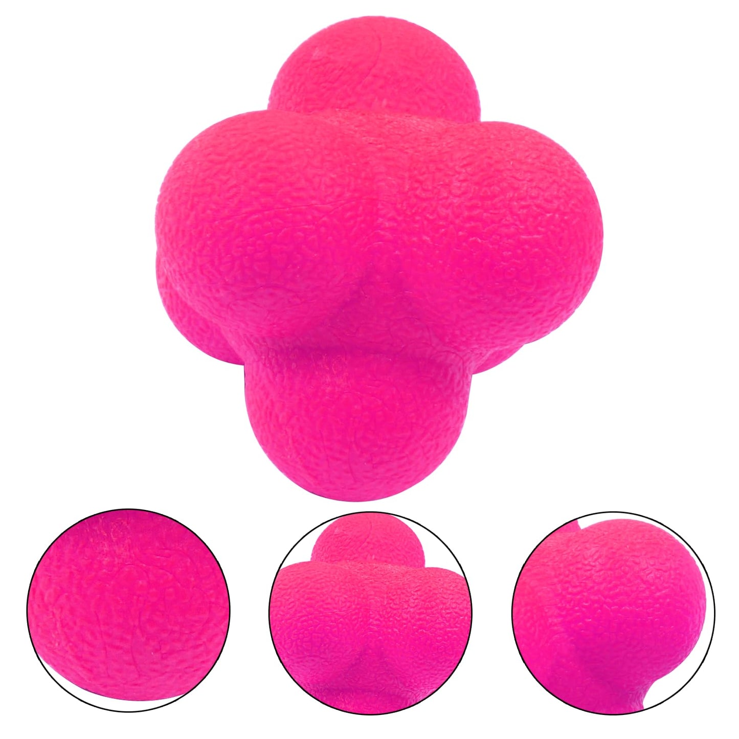 Coufce 2 Pack Reaction Balls Agility Training Ball Hand Eye Coordination Training Sports Reaction Speed Multiside Reaction Ball（Pink and Purple）