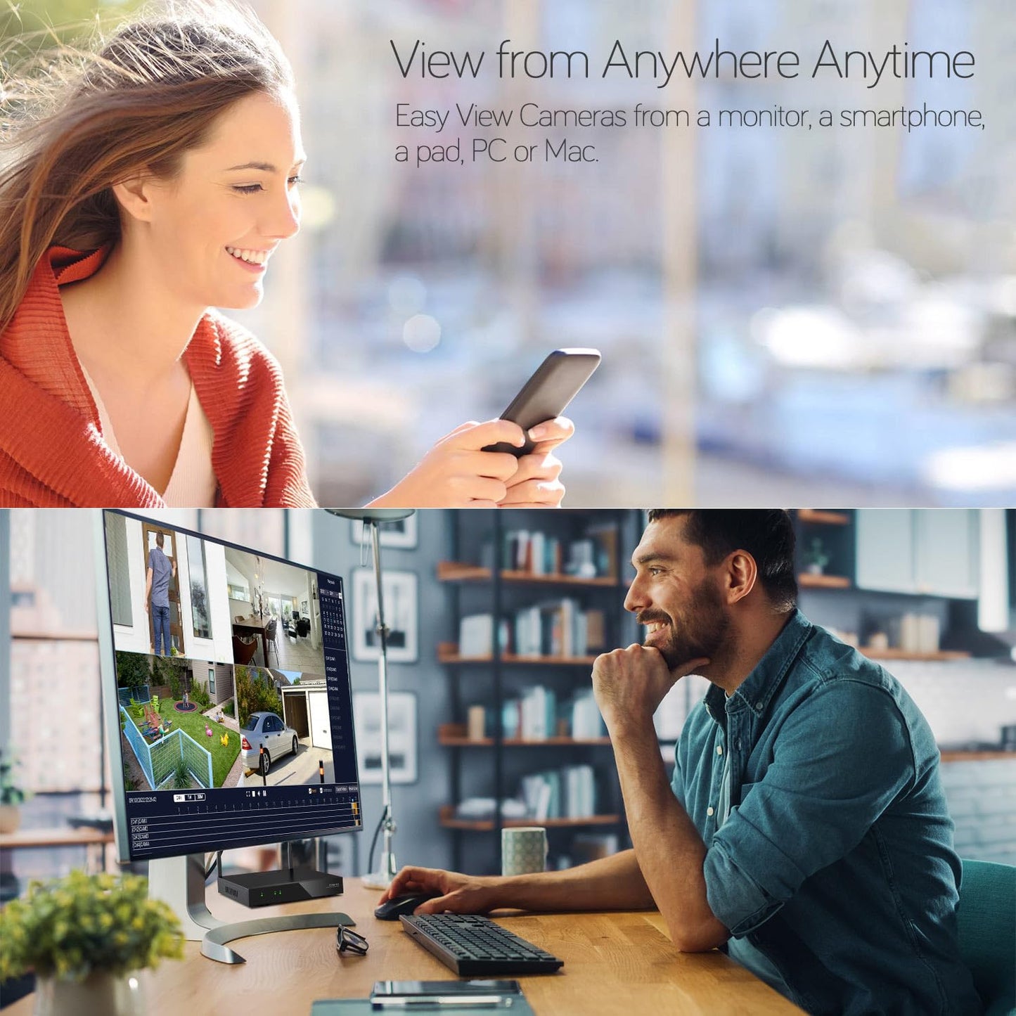 XMARTO [8 Dual-Lens Camera Bundle] 16-View Long Range WiFi6 Mesh Security System, 16CH 4K Dual Band NVR, 4MP 180°+Static FOV & 360°PTZ AI Tracking, 24/7 Plug-in Surveillance, 1TB HDD, No Monthly Fee