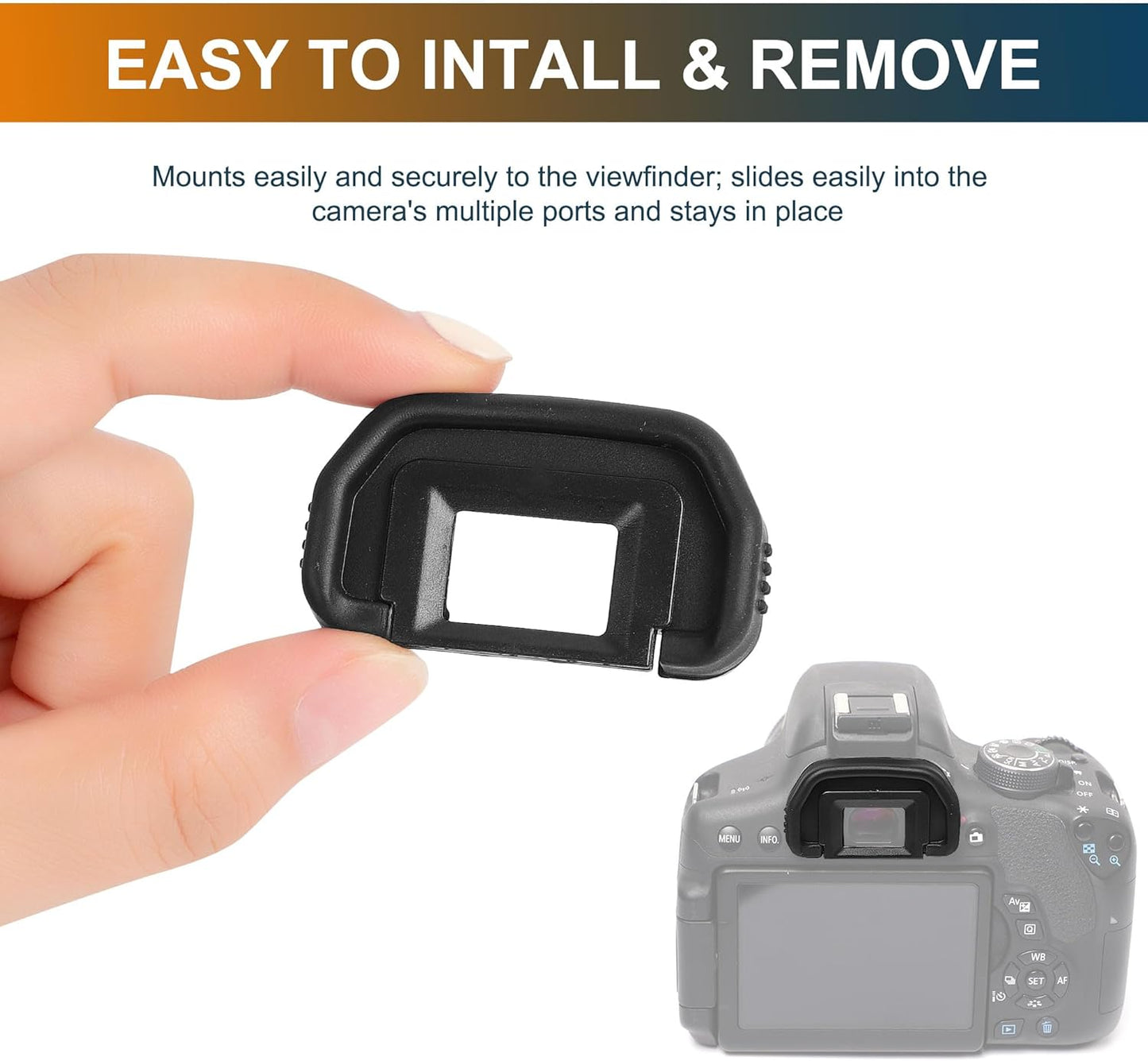 uxcell 60Da 6D 5DII 60D 50D 5D 40D 30D, 1pcs Camera Eyecup, Rubber Eye Cup Eyepiece Viewfinder Protector for EB