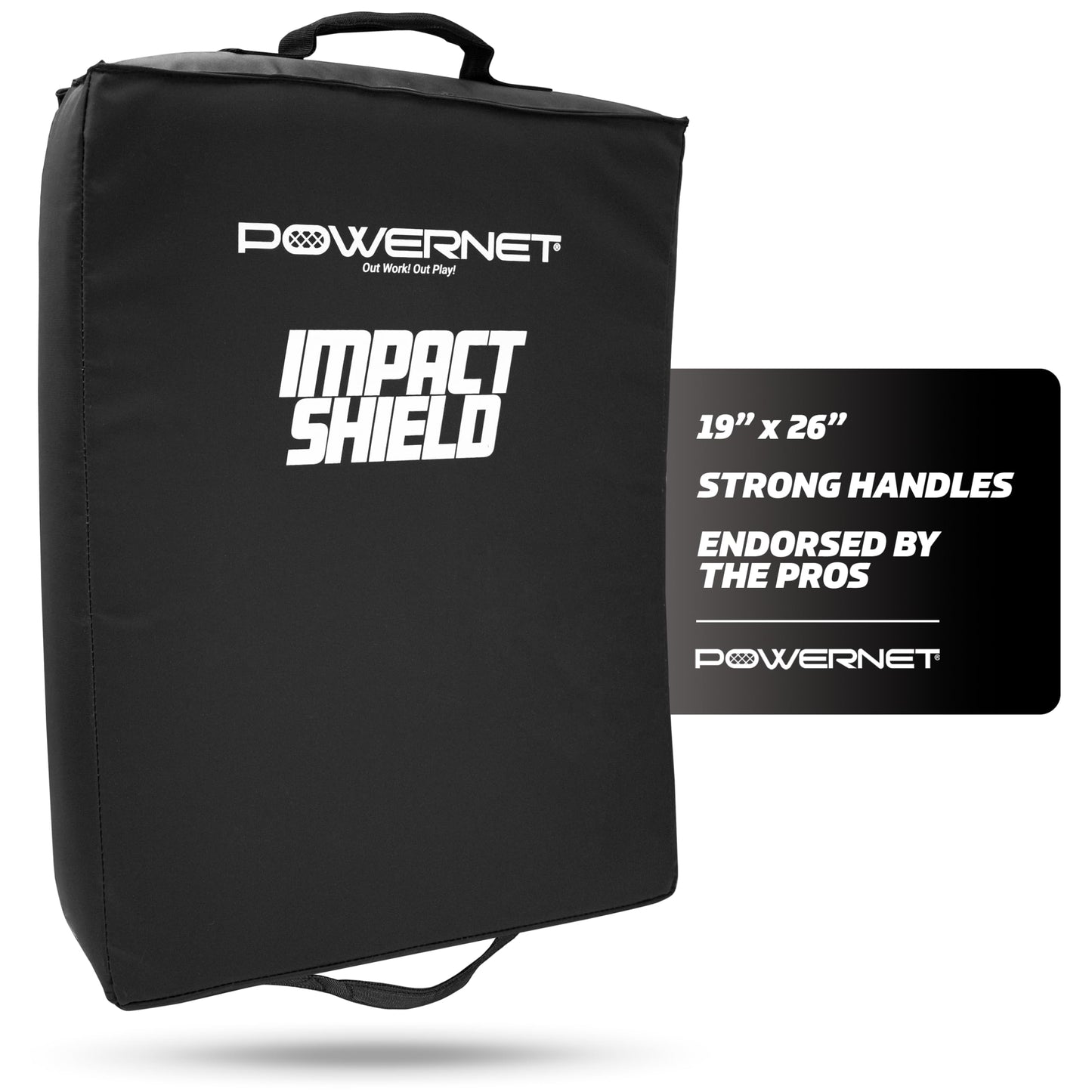 PowerNet Impact Shield, Heavy Duty Impact Pad for Contact Sports - Football, Basketball, Soccer, Rugby & Martial Arts Training Equipment, Durable Sports Pad with Multi-Handle Grips