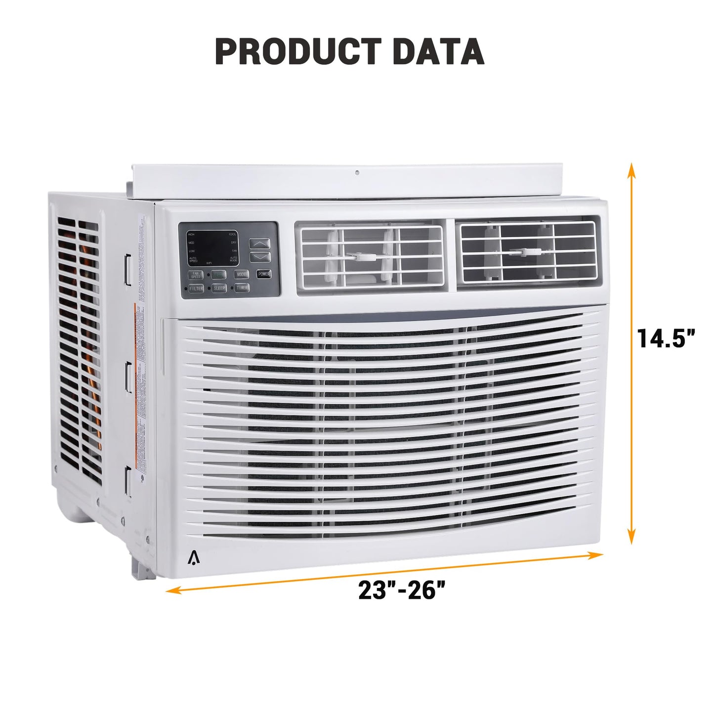Window Air Conditioner, 10,000 BTU Compact AC Unit, Energy Saving Window AC, Smart AC with 3 Modes Cool Dry Fan Speed Control, Cools Up to 450 Sq.Ft,115v Mini Air Conditioner for Bedroom, Office, Home