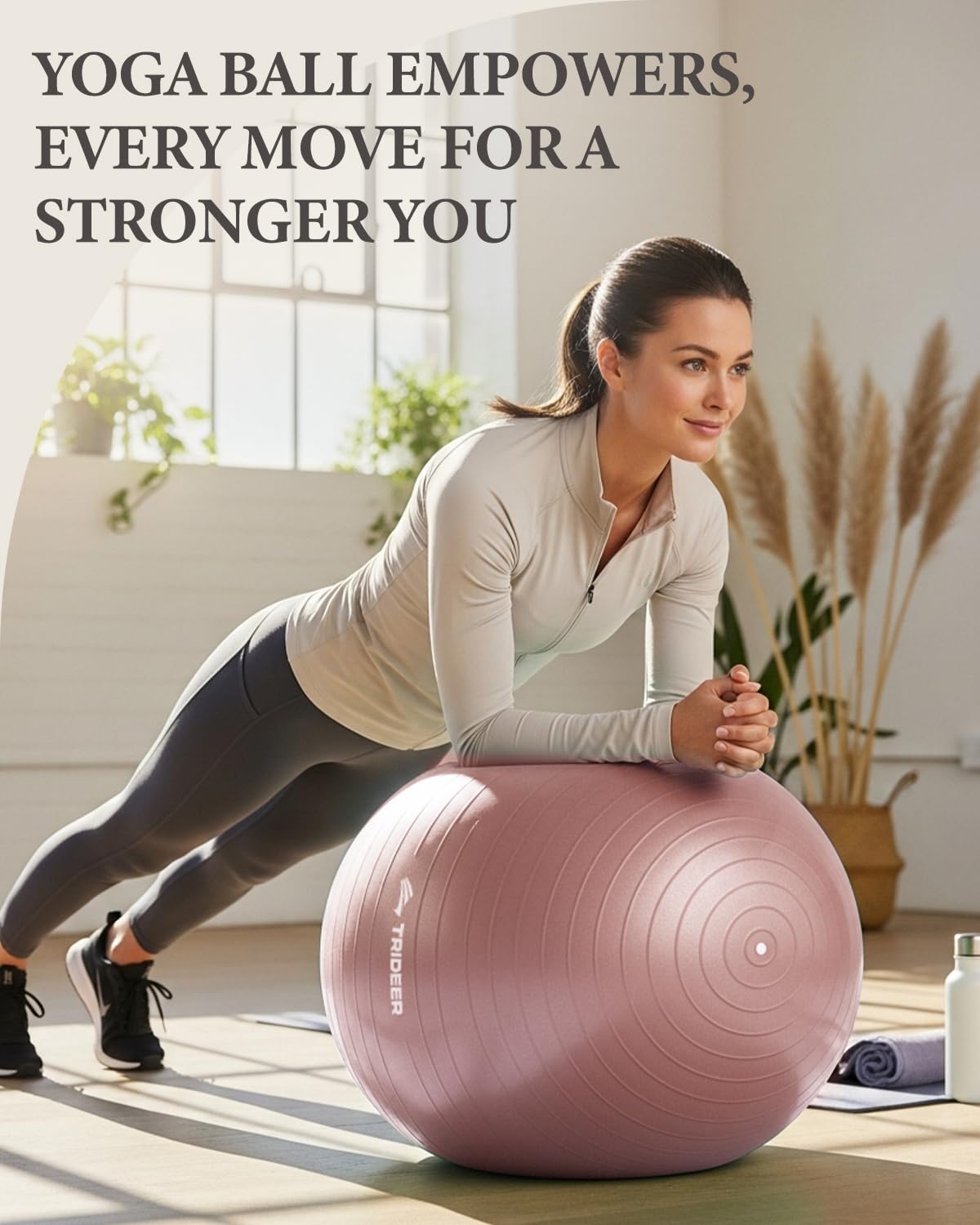 Trideer Exercise Ball Yoga Ball – Office Seating & Balance Ball Chair, Stability Ball for Pilates, Physical Therapy,Core Training & Balance Improvement & Stretching
