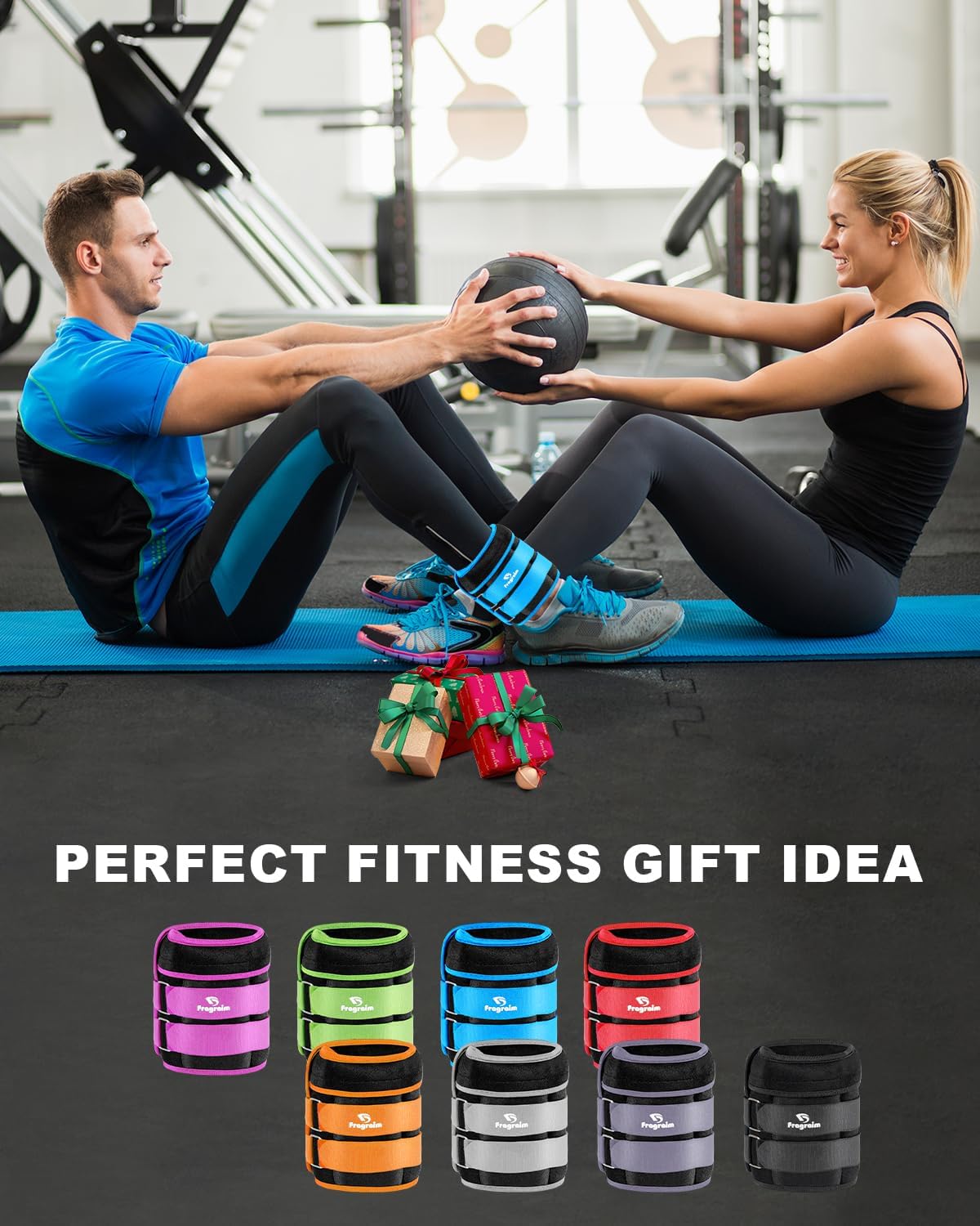 Adjustable Ankle Weights 1-20 LBS Pair with Removable Weight for Jogging, Gymnastics, Aerobics, Physical Therapy, Resistance Training|Each 2-10 lbs, Total 20LBS, Sky Blue