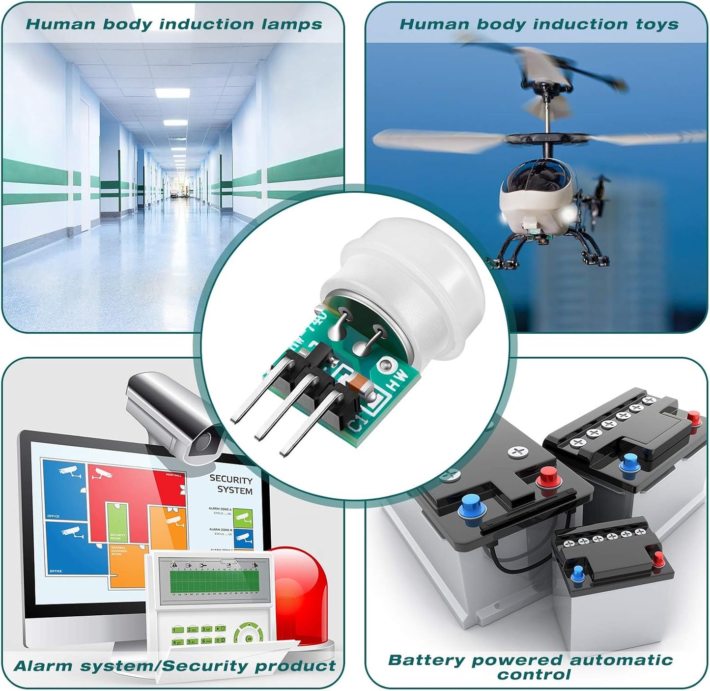 Weewooday 10 Am312 2.7v 12v Pieces Pir Sensor Mini Pir Motion Sensor Infrared Human Body Pyroelectric Infrared Motion