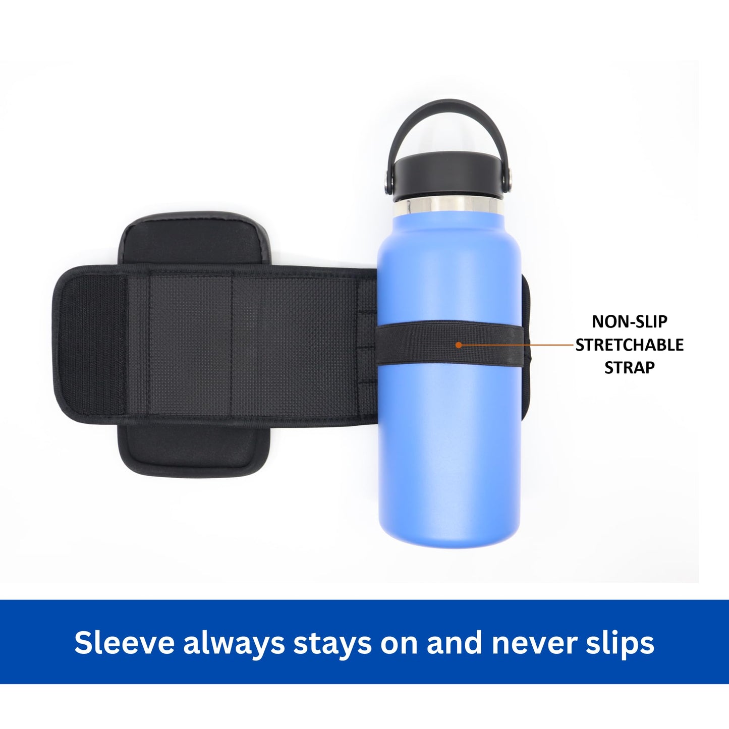 Maxby Magnetic Water Bottle Sleeve with Phone Pouch for Gym, Touchscreen Access, Key Clip, Fits Most 20 to 40 oz Bottles, Attaches to Metal Gym Equipment, Keeps Bottle Off the Floor and within Reach