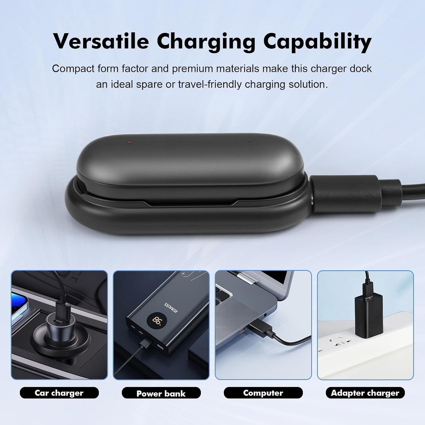 REEYEAR 3.3FT/1Mtr Set Magnetic Charger Dock fits for Plaud NotePin & NotePin S AI Voice Recorder USB-C Fast Charging