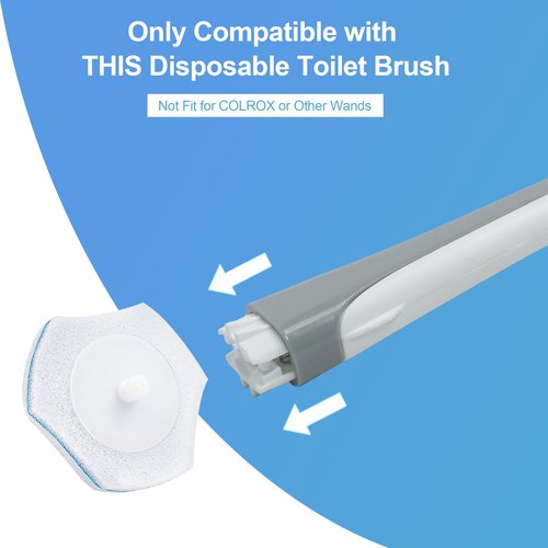 Disposable Toilet Brush with 40 Toilet Wand Refills, Wall Mounted Toilet Brush and Holder Set, Toilet Bowl Brush for Bathroom Toilet Sink Cleaning