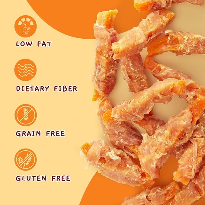 Jungle Calling Chicken & Sweet Potato Dog Treats ??Gluten-Free, Grain-Free, High-Protein Natural Chews for Medium/Large Breeds, Edible Pet Snacks,10.6 oz
