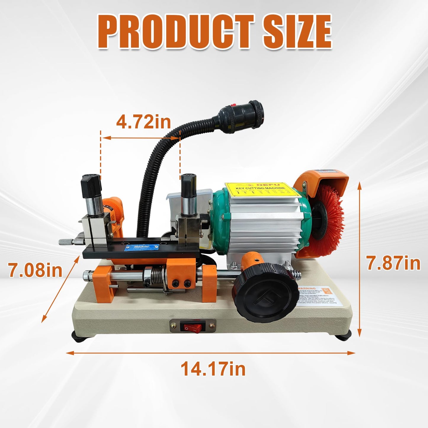 YLINKZORMA 110V Upgraded Horizontal Key Cutter Cutting Machine with Brush, Car Keys Maker Tool, Metal Slotting Machines Efficient for Locksmiths & Hardware Stores