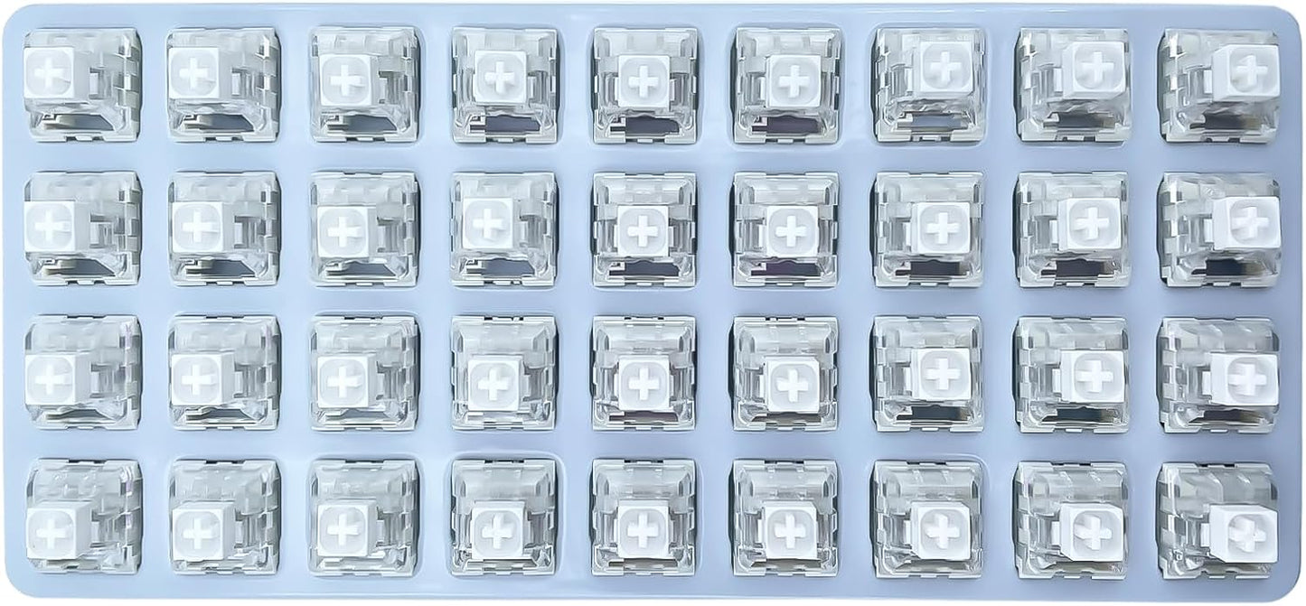 3-Pin 5-Pin Compatible72pcs Kailh Box White Clicky Switch Mechanical Keyboard Switches for Gaming & Typing |