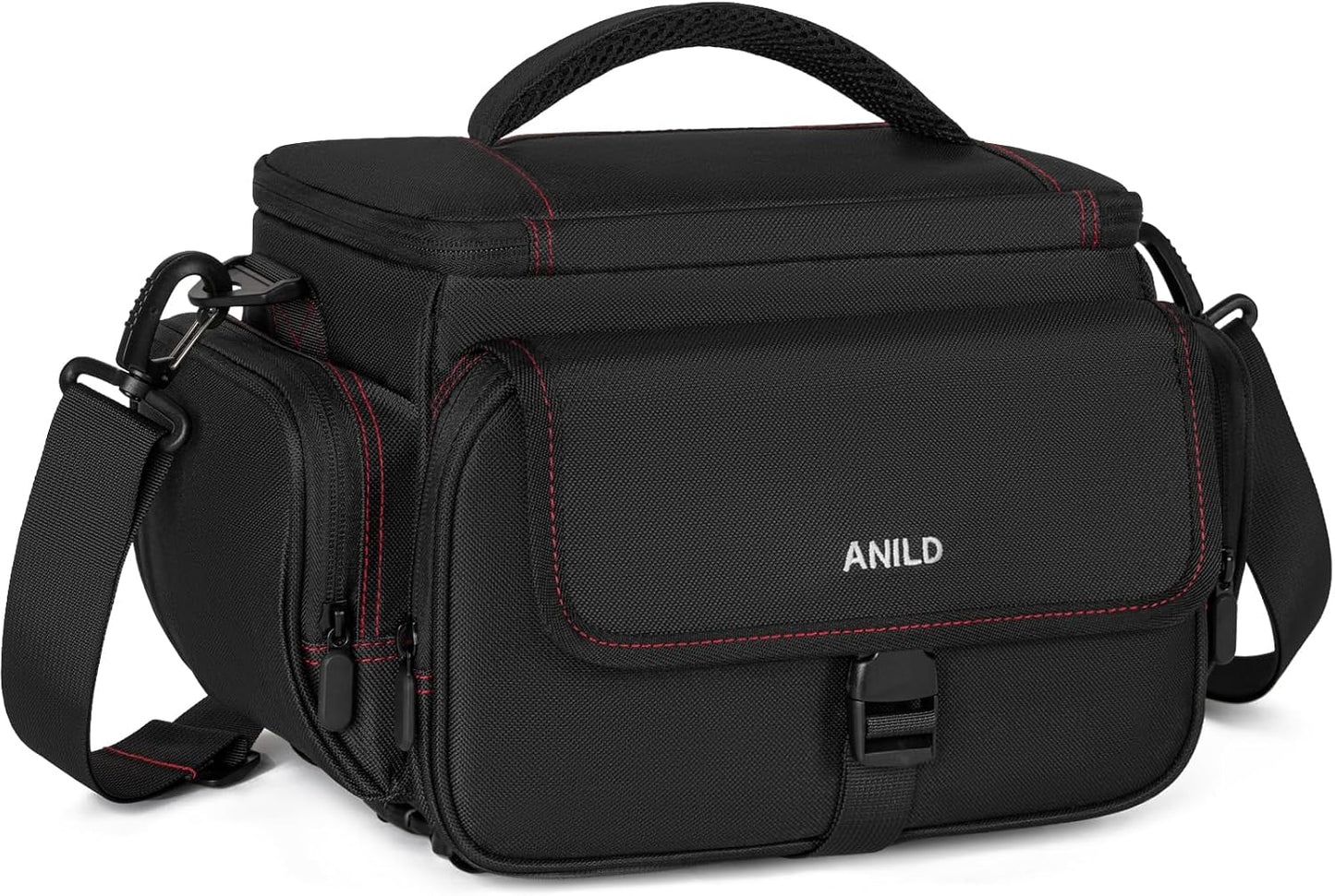 ANILD DSLR Gadget Bag, Crossbody Camera Bag for Photographers, Solid Water-resistant Travel Photography Camera
