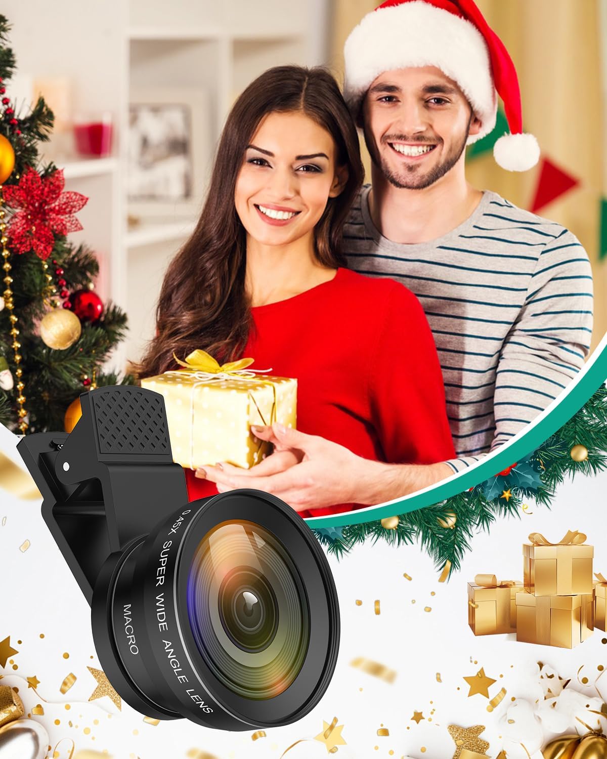 AMIR 2026 0.45X (140) 12.5X 2-in-1 15/14/13/12, Phone Camera Lens Kit, New Super Wide Angle Lens with Macro Lens