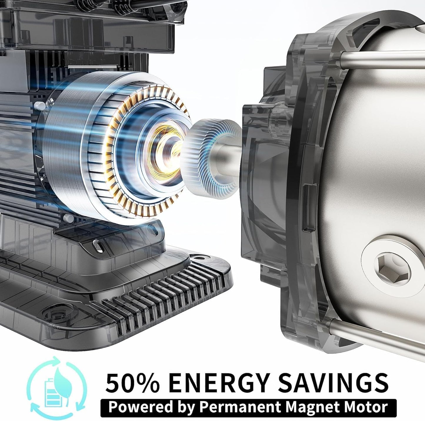 AIDPATH Whole House Water Pressure Booster Pump 57PSI, Automatic Variable Speed & Power, Constant Pressure for Home, Shower, Irrigation, 115V, 1" NPT, Stainless Steel Impeller & Volute