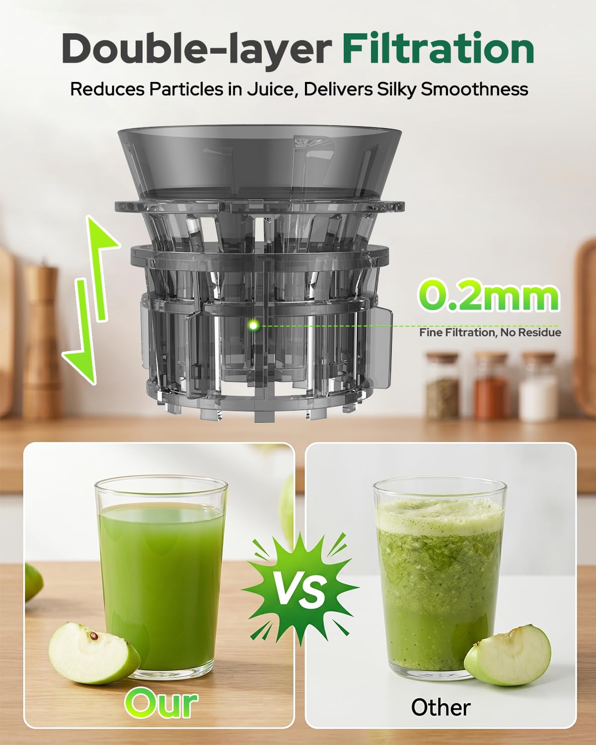 AFBEST 2026 Upgraded Cold Press Juicer Machine, 6.5" Extra Wide Chute Masticating Juicer with 100oz Self-Feeding Hopper,3-in-1 Smart Touch Slow Juicer for Sorbet & Nut Milk, High Yield, Easy Clean