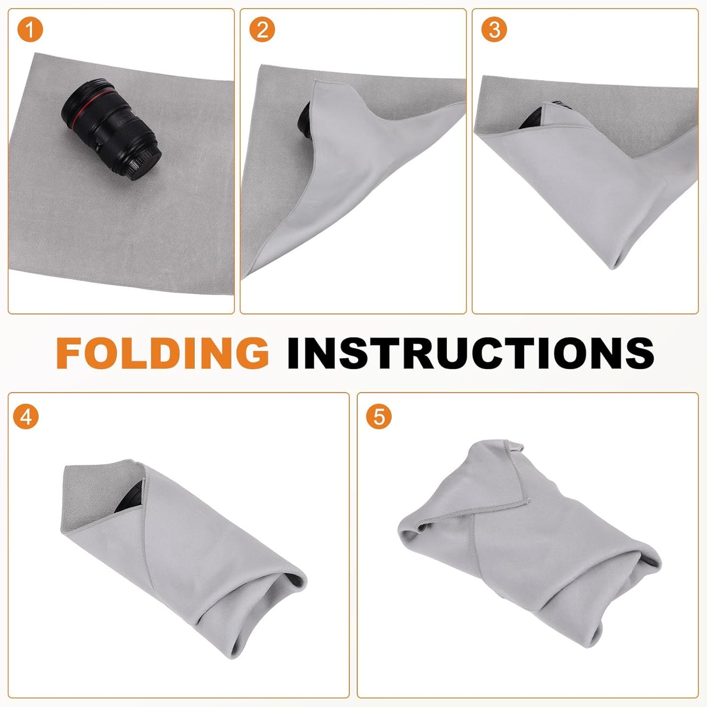 18" 18" PATIKIL x Camera Protective Wrap, Magic Self-Adhesive Cloth Anti-scratch Lens Pouches for Camera Lens DSLR