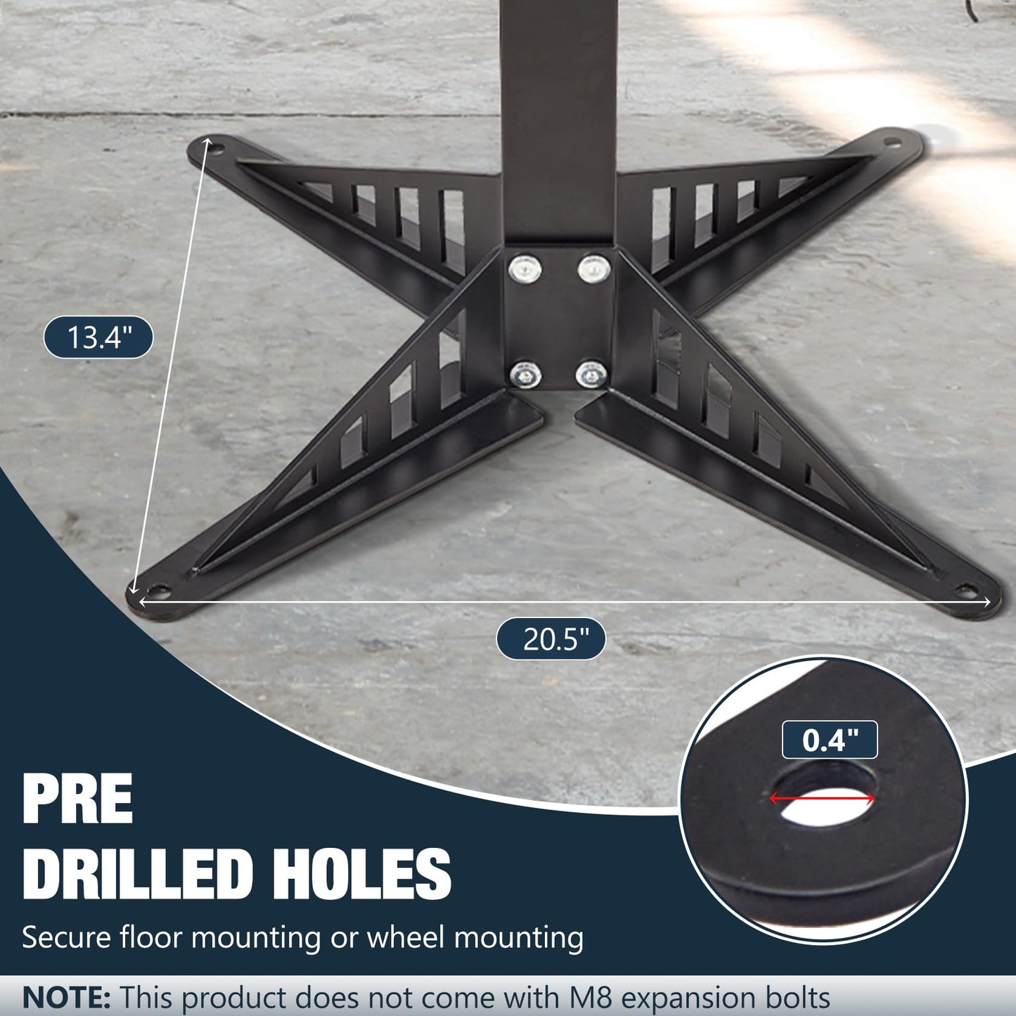 Krimocy Bench Grinder Stand, Mount Vise and Grinder Stand Pedestal with 9.85" x 8.66" Mounting Plate, Compatible with Most Bench Grinders