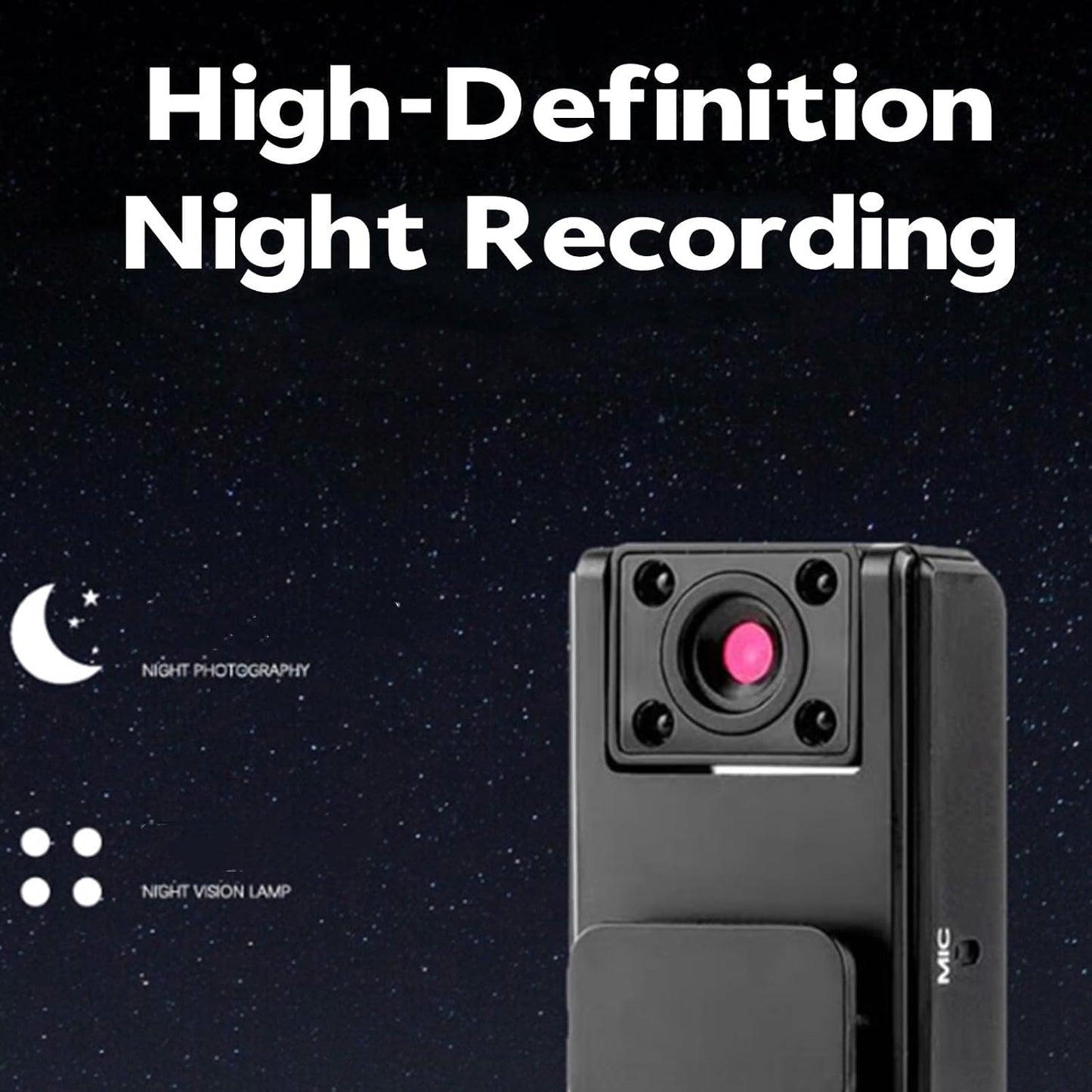 Generic 2-in-1 1080p (1 Ultra HD Sports Video & Audio Recorder, Portable Clip-On Video Recorder, Mini Body Camera