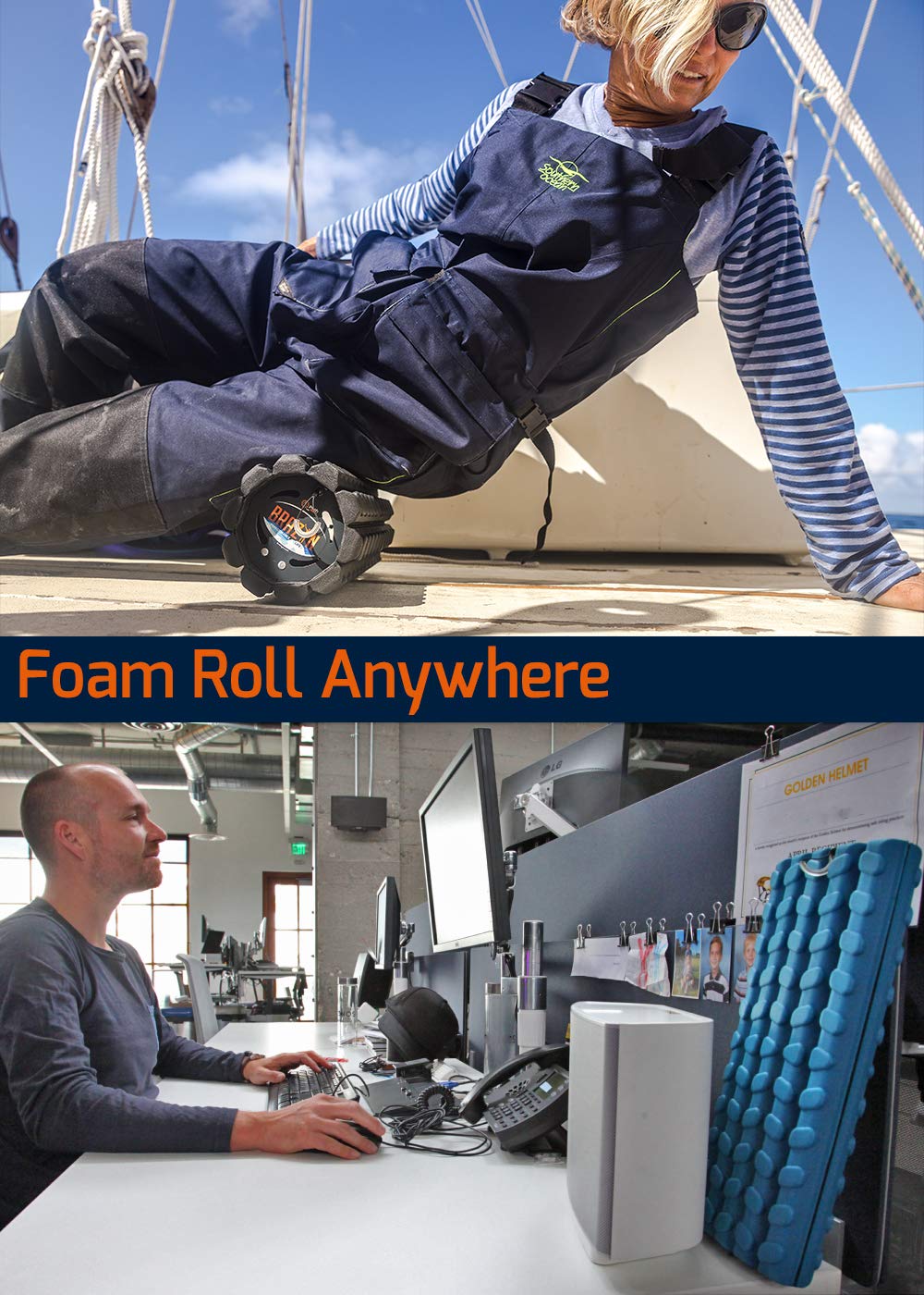 Brazyn Morph Foam Roller: Collapsible Travel Foam Roller for Back Pain Relief, Workout Muscle Recovery, Back Massager, Deep Tissue Leg Massage, Back Cracker (Sage, Deep Tissue)