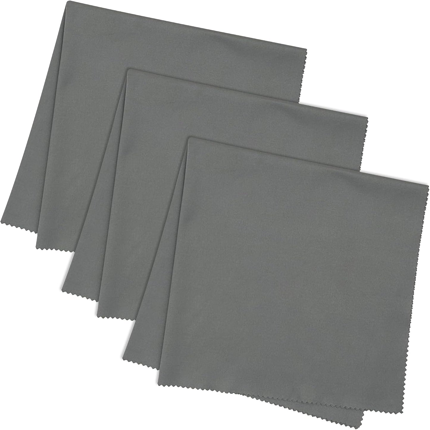 JUNRO 3-Pack 16x16 Inch Extra Large Lint-Free Microfiber Cleaning Cloths for Laptop, LCD TV, Computer Screen, Monitor