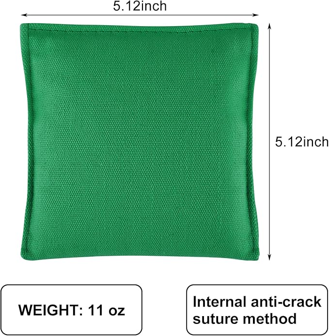 Set of 8 Regulation Cornhole Bags Double Sided, Weather Resistant Bean Bags for Cornhole Toss Game, Corn Hole Beans Bags with Tote Bag