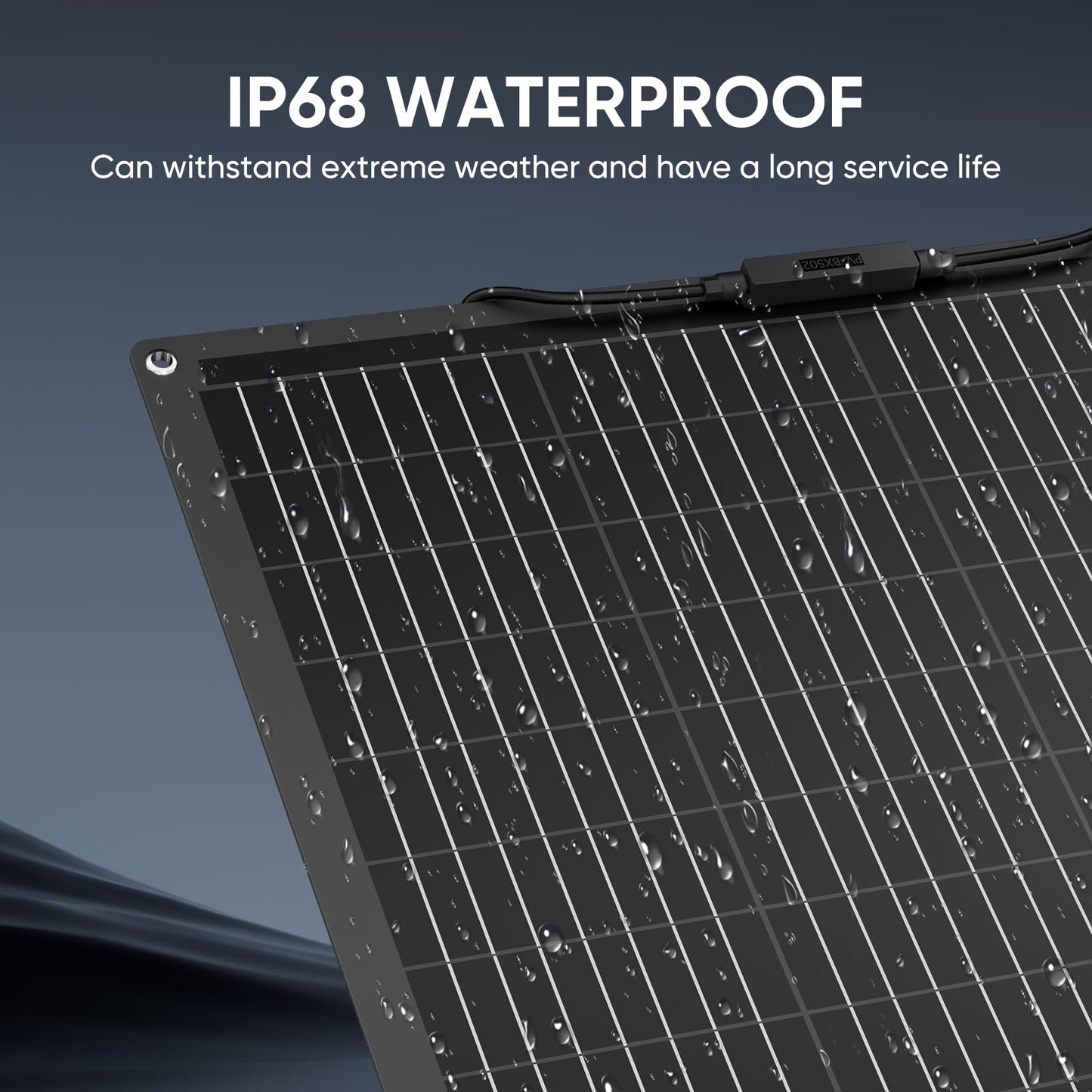 200W Flexible Solar Panel 12V Monocrystalline,23.5% High Efficiency Fiberglass Lightweight Bendable Solar Module for RV Marine Boat Camper Van Cabin Off-Grid Uneven Surfaces