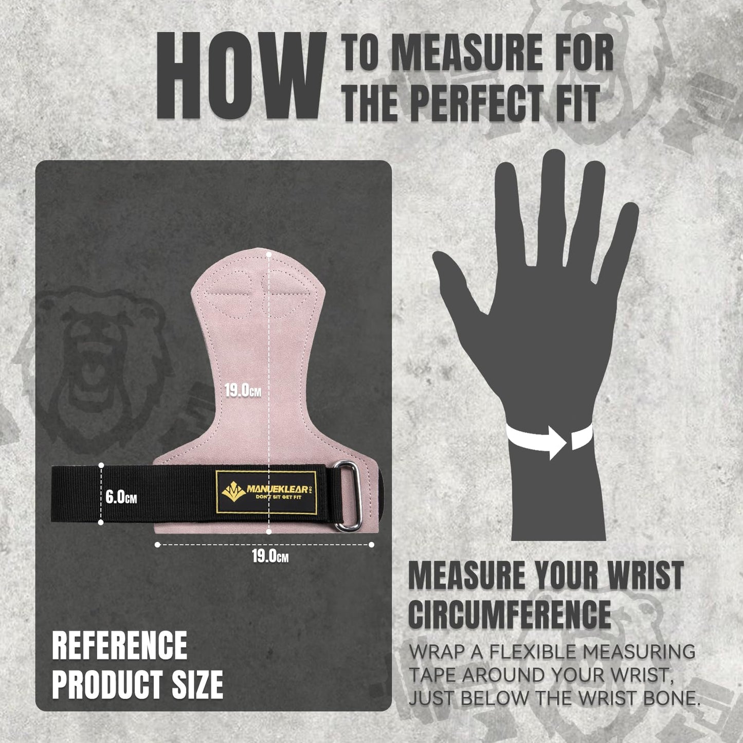 MANUEKLEAR Gym Straps, Double Leather Lifting Straps for Men Deadlift with Cushion Wrist Loop, Gym Lifting Wrist Wraps for Weightlifting