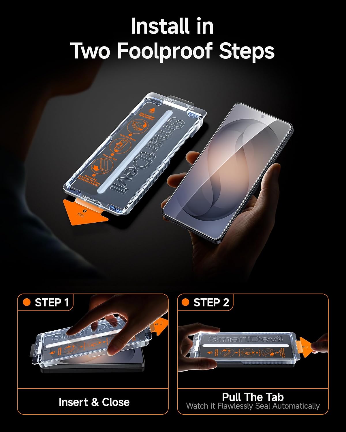 3 Pack S26 9H SMARTDEVIL for Samsung Galaxy Ultra Screen Protector, HD Clear Tempered Glass, Scratch & Impact