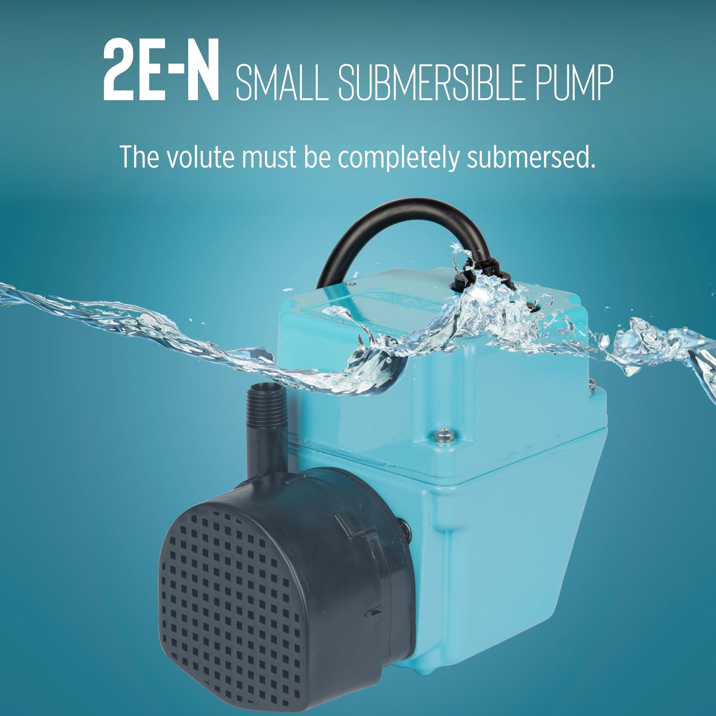Little Giant 2E-N 300 GPH 115-Volt Manual Oil Filled Submersible Aluminum Direct Drive Submersible Pump, Blue, 502103