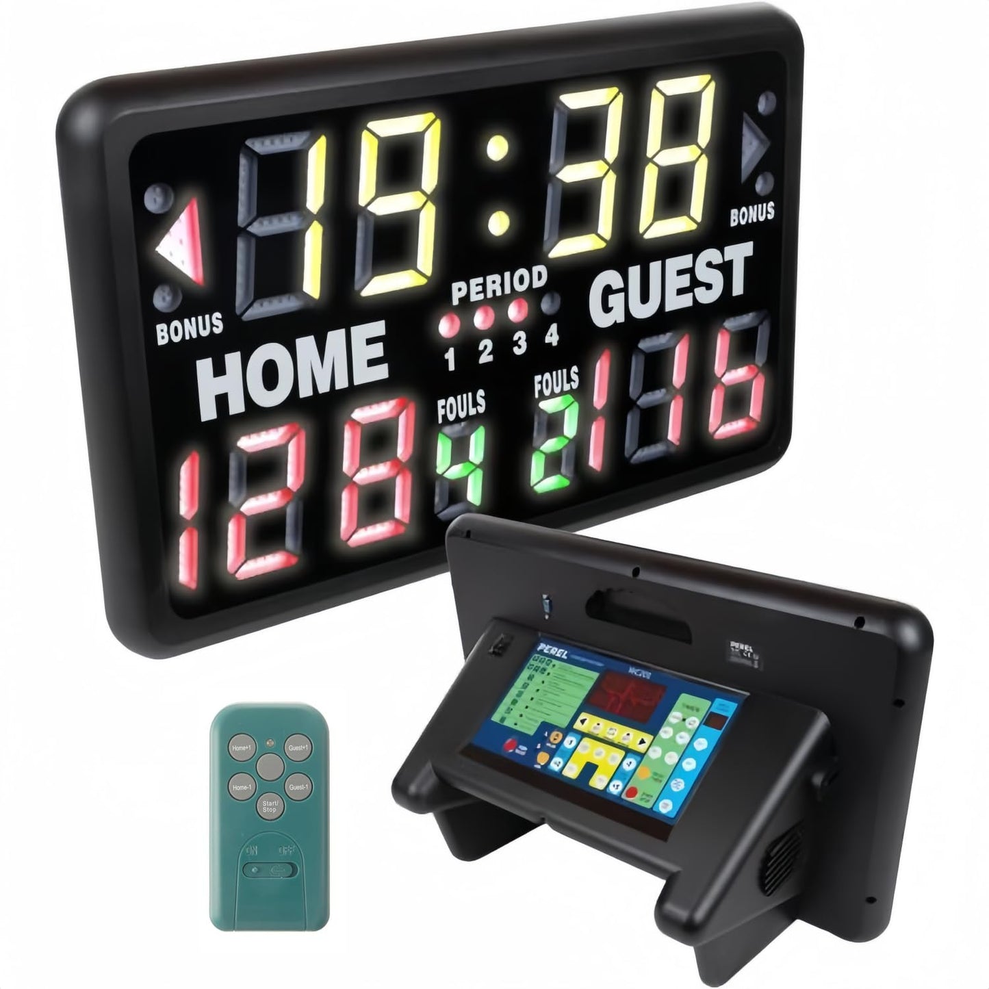 Audio Injector Multisport Indoor Tabletop Scoreboard with remote control, Black