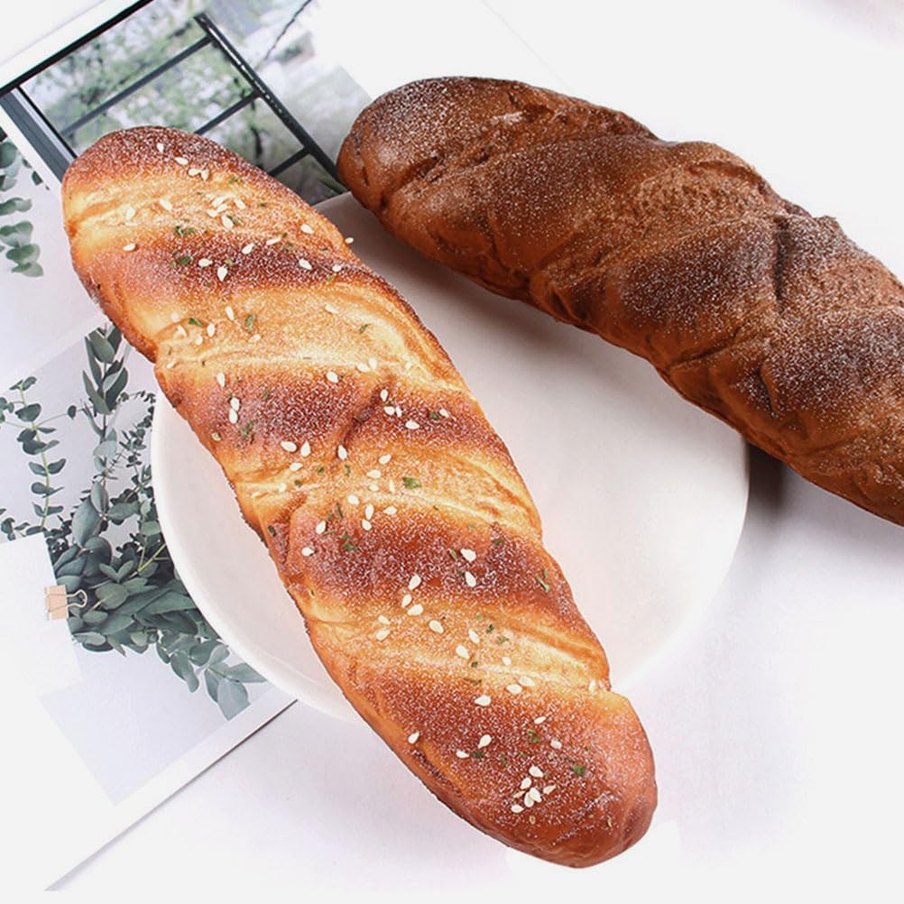 LIFKOME 9.05X2.75X1.37In Pu Artificial Bread Model Simulation Bread Photo Prop Bakery Display Kitchen Decor Lifelike