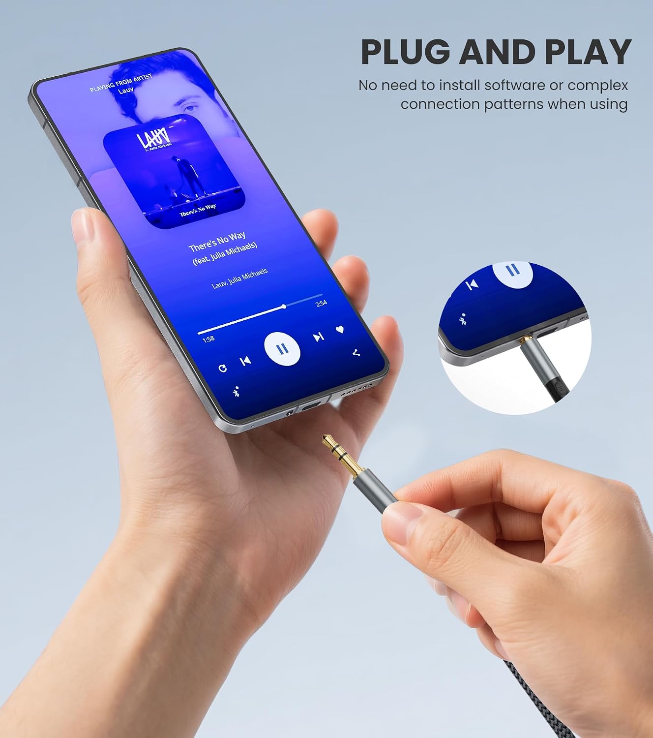 3.5mm 6.6ft, 2 3.5mm MP3 to RCA Cable RCA to AUX Male to Male Stereo Y Splitter Adapter Cable for Smartphone, Speaker