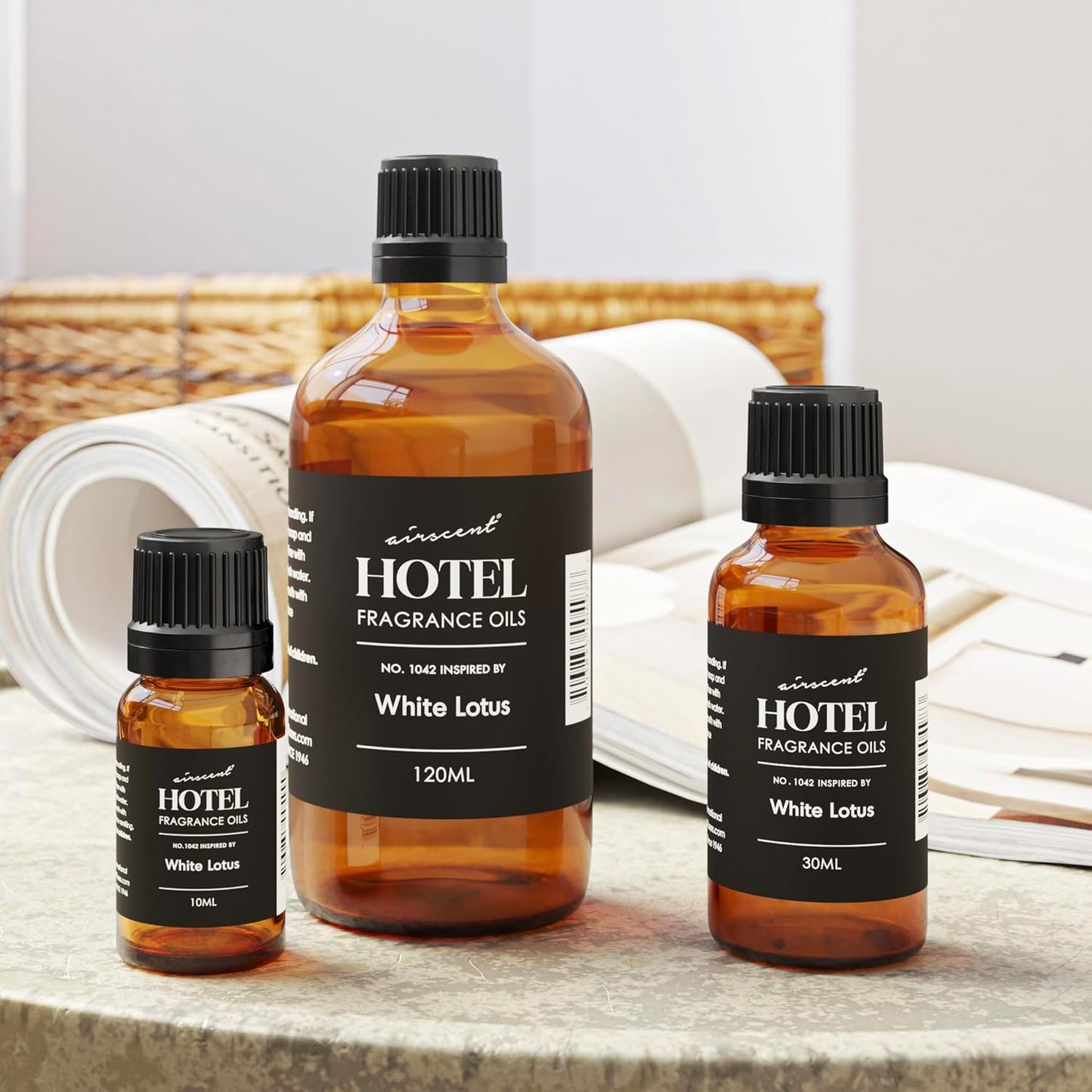 AirScent Hotel Diffuser Oil No. 1042 - Premium Fragrance Inspired by The White Lotus | 30 mL Glass Bottle with Dropper