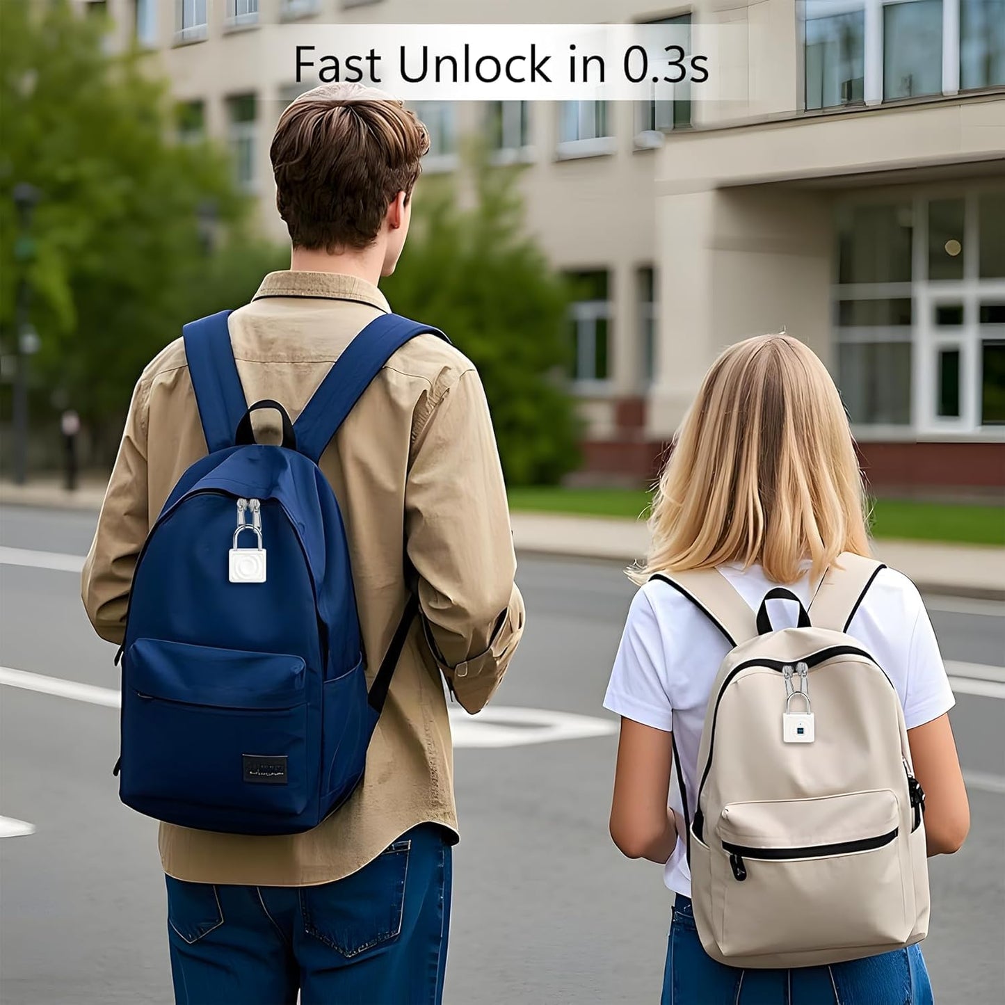 UMIKSMART Biometric Smart Lock, Keyless Fingerprint Padlock with USB Charging, Smart Lock Gift for Students, Gym Lockers, School Lockers, Luggage, Storage Boxes, Fences, Backpacks, Cabinets