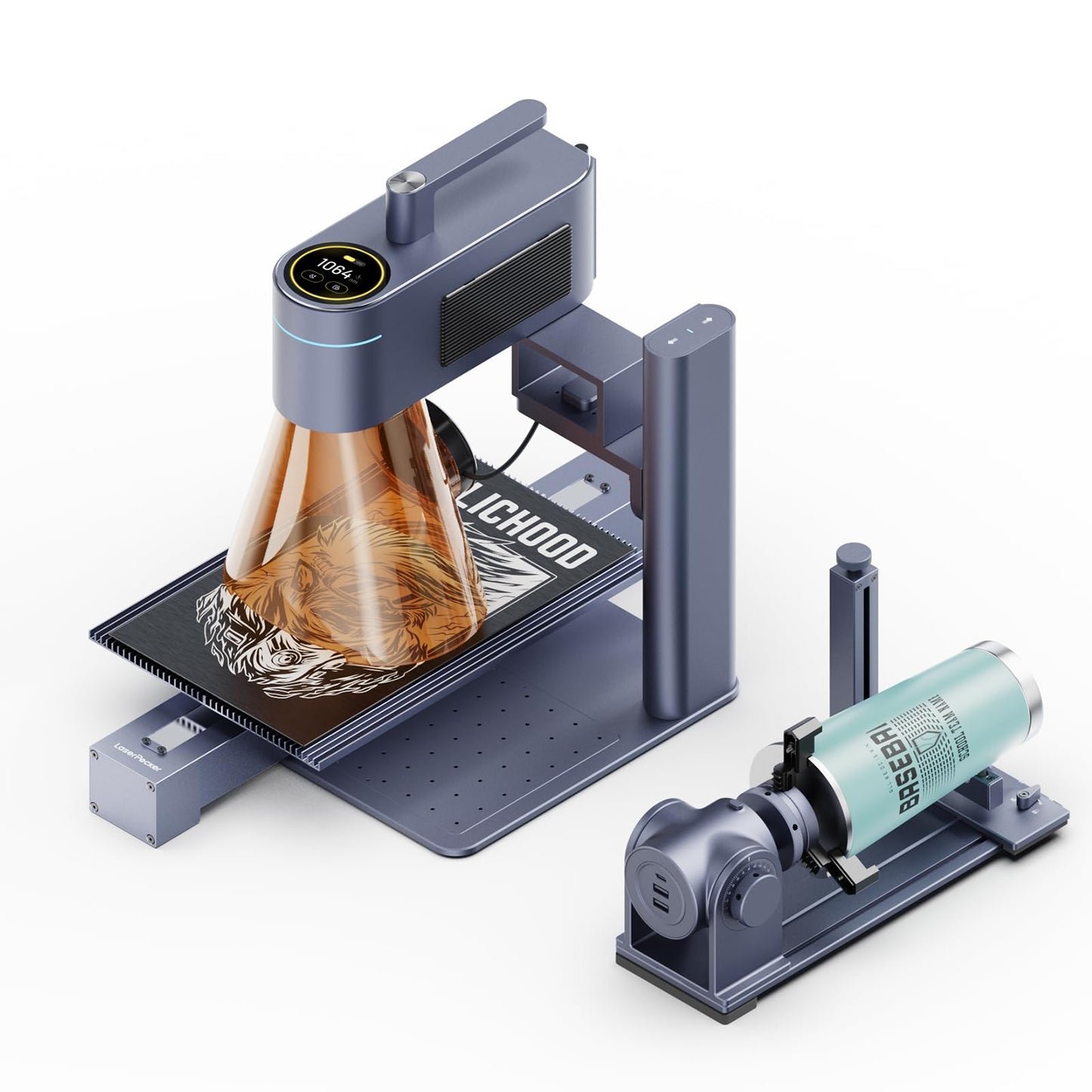 LaserPecker LP4 (Deluxe) Dual Laser Engraver for Almost All Materials, 10W Diode + 2W IR Dual Laser Engraver 240000mm/min High Speed Ultra Precise Laser Engraver for Metal Leather Wood Acrylic