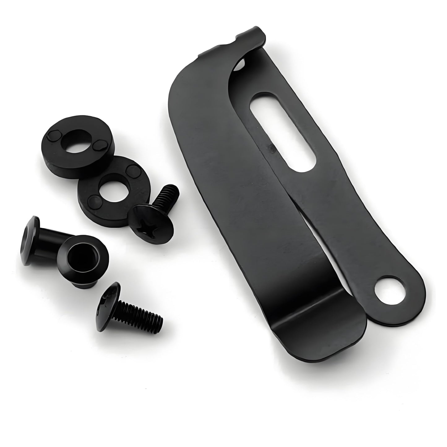 Black Metal Belt Clip Set for Knife Sheaths with Screws, Holster Waist Clips, Holster Making