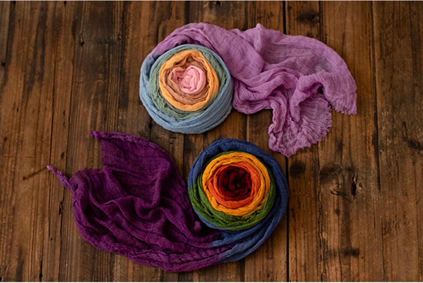 Set Coberllus Newborn Baby Photography Props Boys Girls Seven-Color Rainbow Wrap Blanket Swaddle Photo Props Posing
