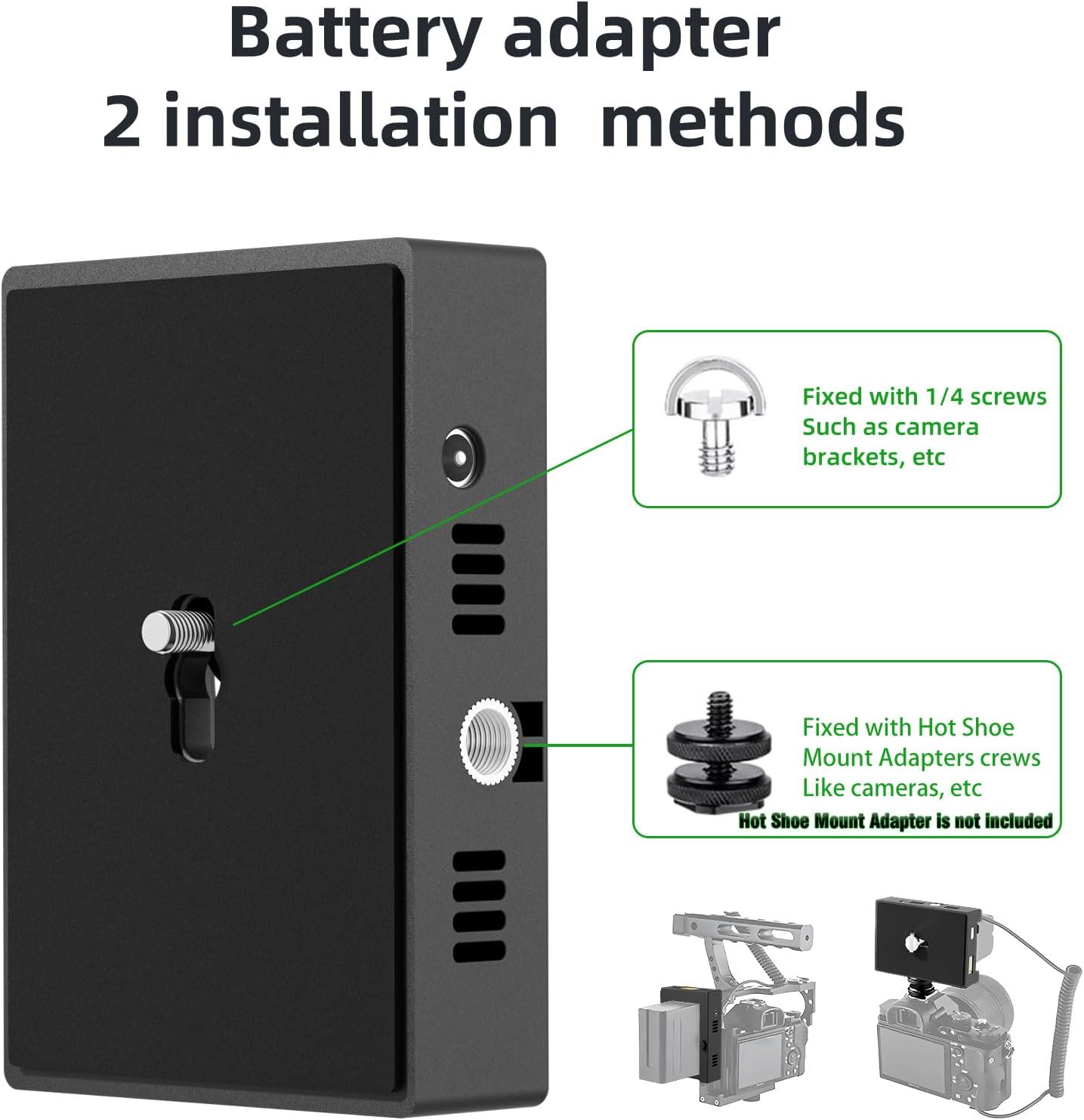 F1TP 12V/16.8V/5V NP-F Battery Mount Plate with D-Tap & USB Output, Compatible with Sony NP-F Series Batteries, Power