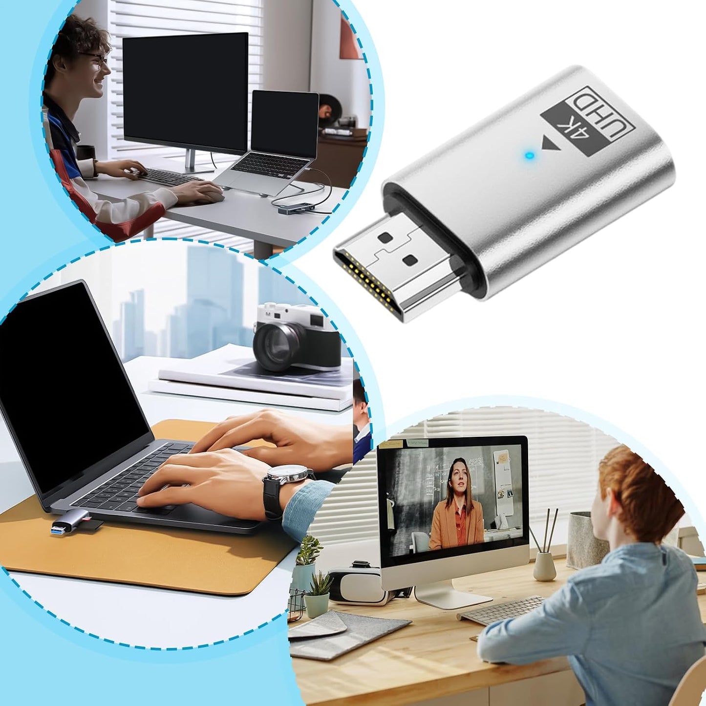 Generic 4k Display Dongle Adapter - Aluminum Alloy Plug-and-Play No Delay Streaming Adapter | Multimedia Interface