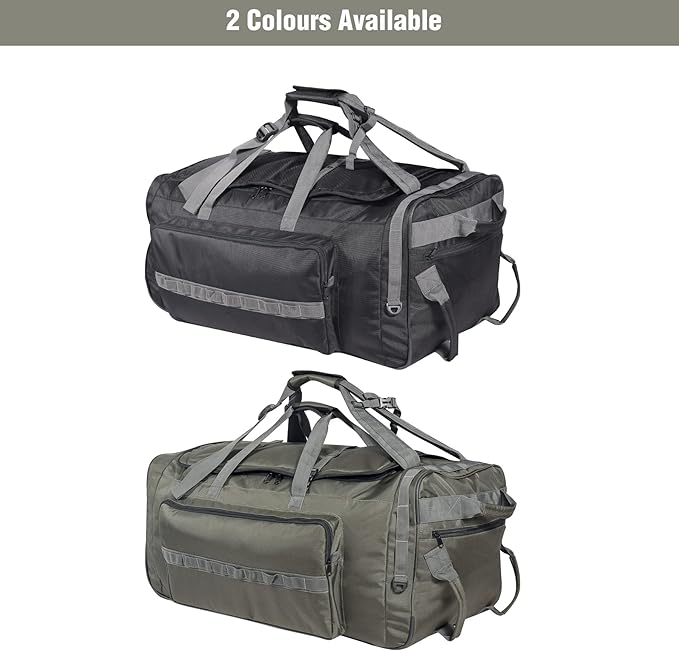 REDCAMP 85L/120L/140L Foldable Duffle Bag with Wheels, Large Travel Duffel Bag