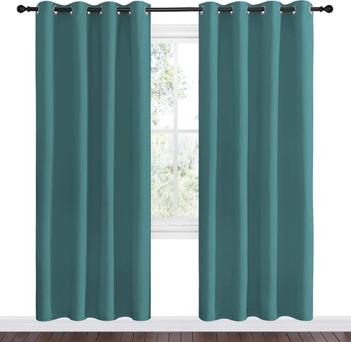 NICETOWN Blackout Curtains - Thermal Insulated Triple Weave Draperies, Sea Teal, Set of 2, 55 x 78 Inch