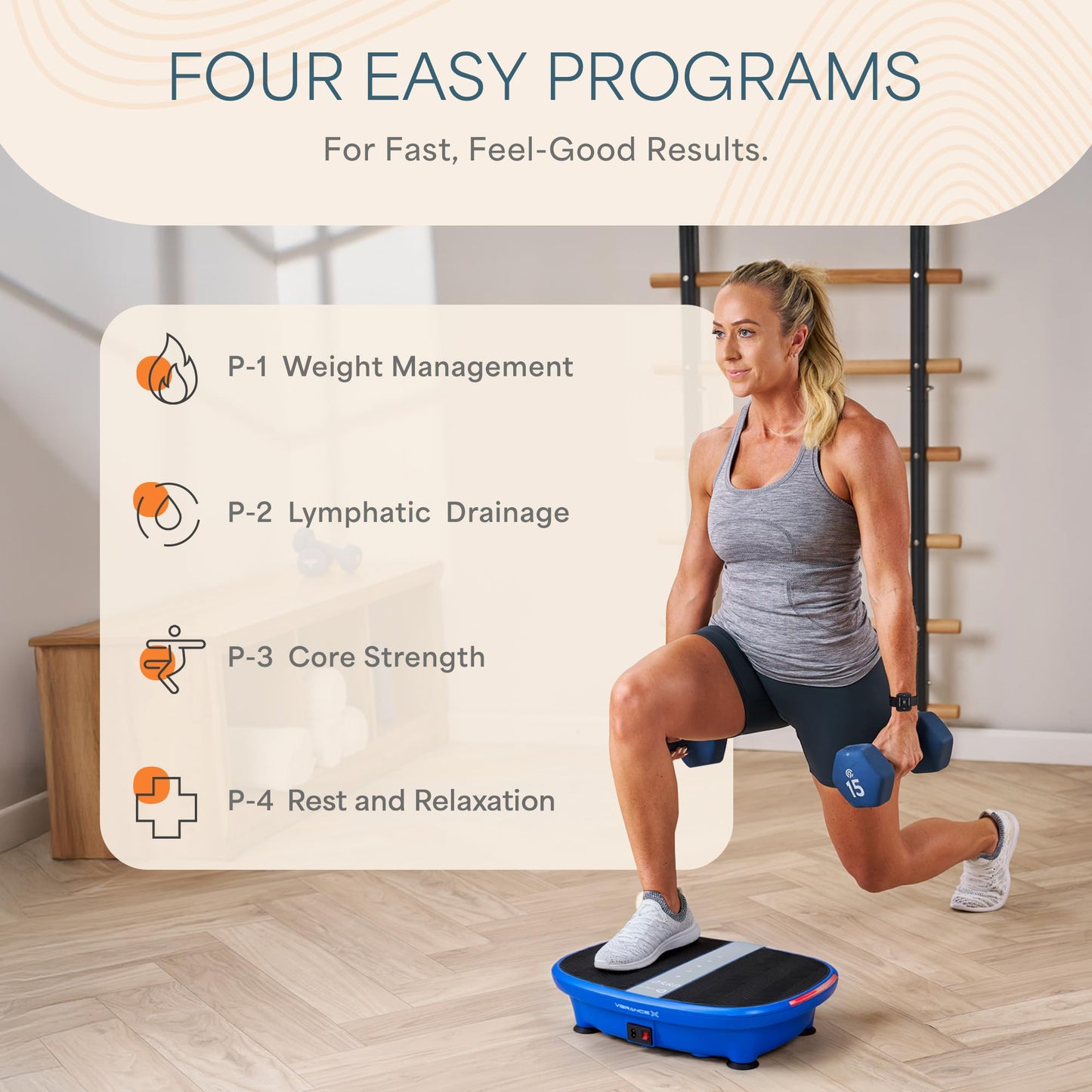 Lifepro Vibration Plate for Lymphatic Drainage – VibranceX Oscillating Curved Vibration Platform with LED Intensity Lights, 60 Speed Levels – Remote Control Whole-Body Vibrating Plate Exercise Machine
