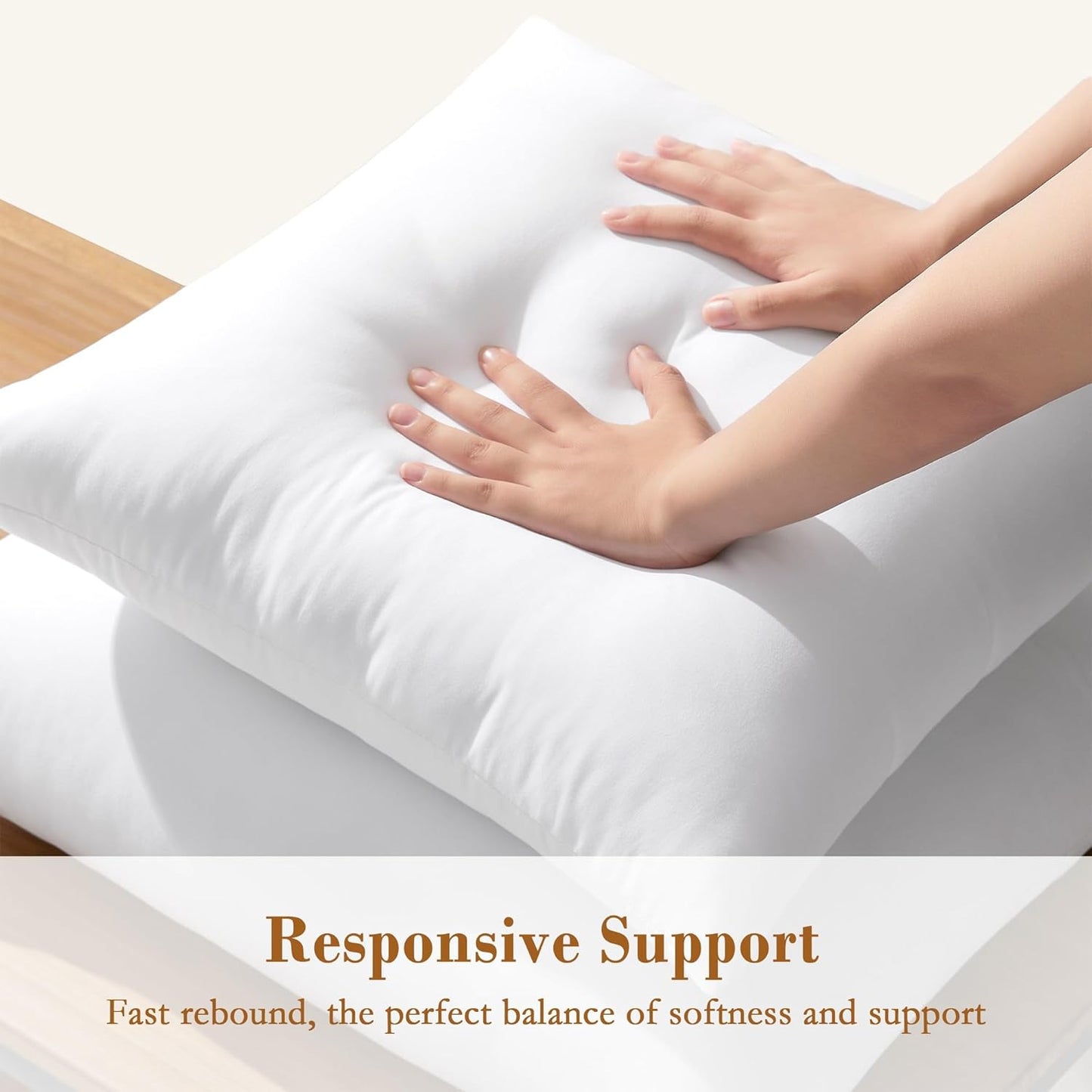 Puredown® 18x18 Pillow Inserts - Fluffy Plush Down Alternative Throw Pillows | Set of 2 for Couch & Home Decor