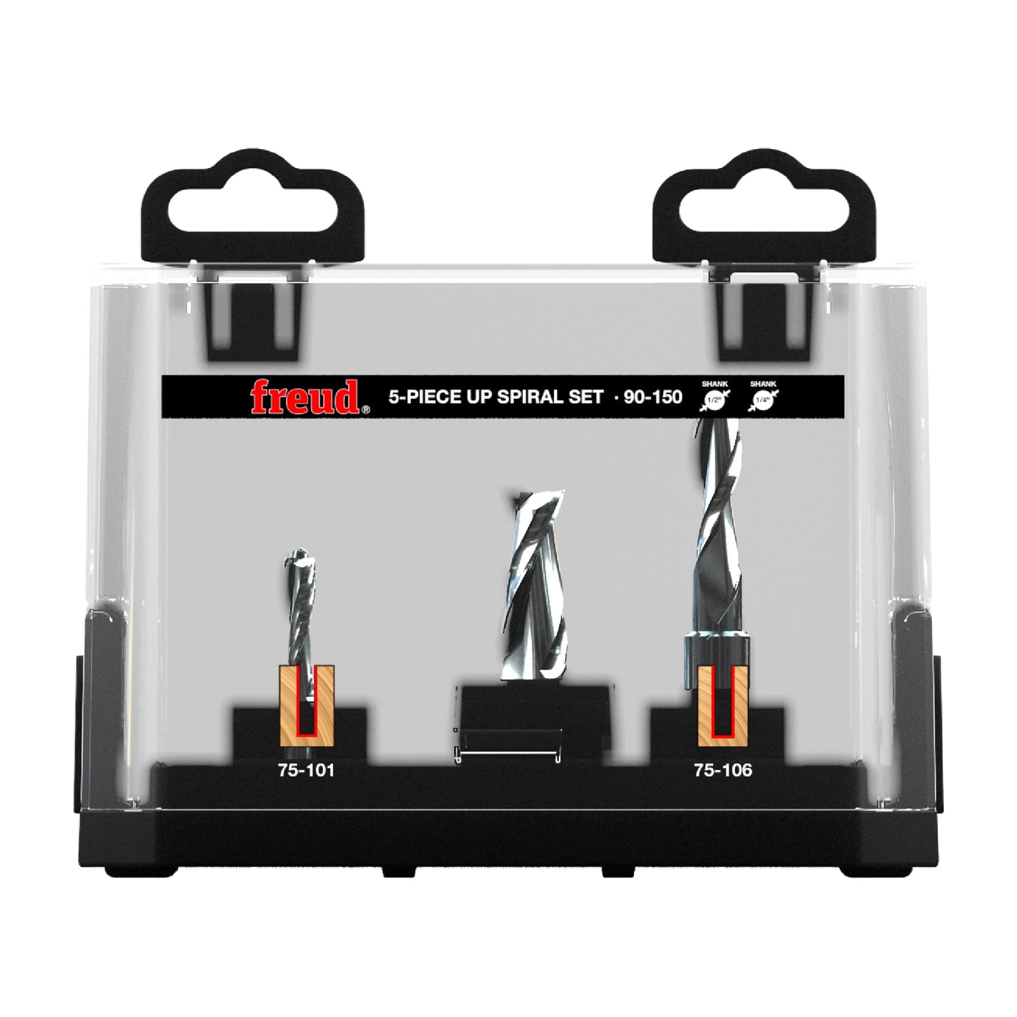 Freud 90-150: 5 Piece Up Spiral Bit Set