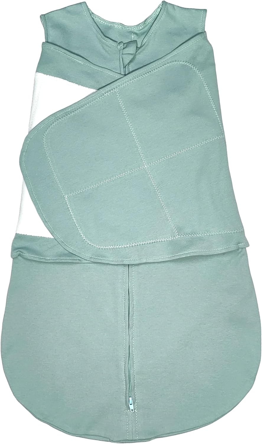 Skiennix Adjustable Cotton Swaddle Sleep Sack - Soft & Breathable Wearable Blanket for Babies 3-6 Months | Cozy Grayish Blue Design