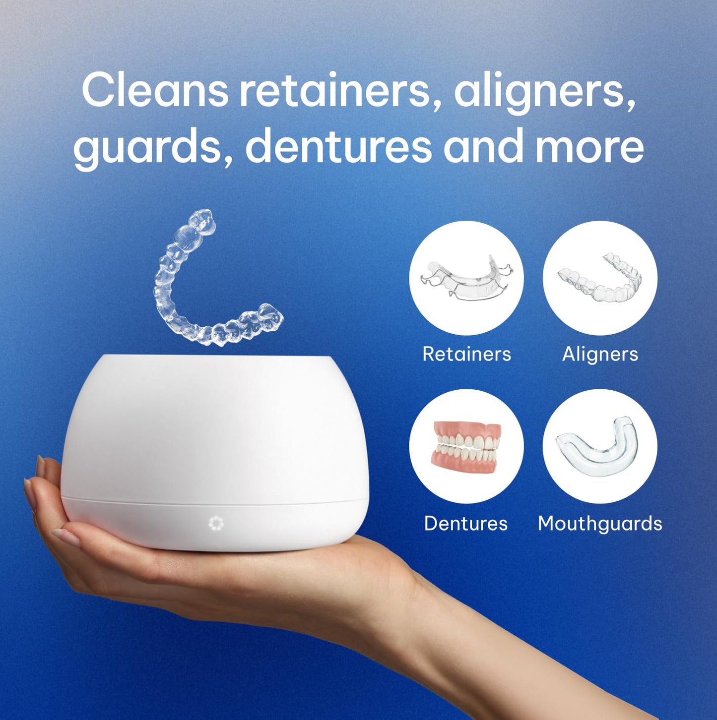 Zima Dental Pod PRO: New Ultrasonic Retainer Cleaner Machine. Market-Leading, Best Aligner Cleaner, Nightguard Cleaner, Mouthguard Cleaner, Denture Cleaner, Ultrasonic Cleaner for Oral Dental Care