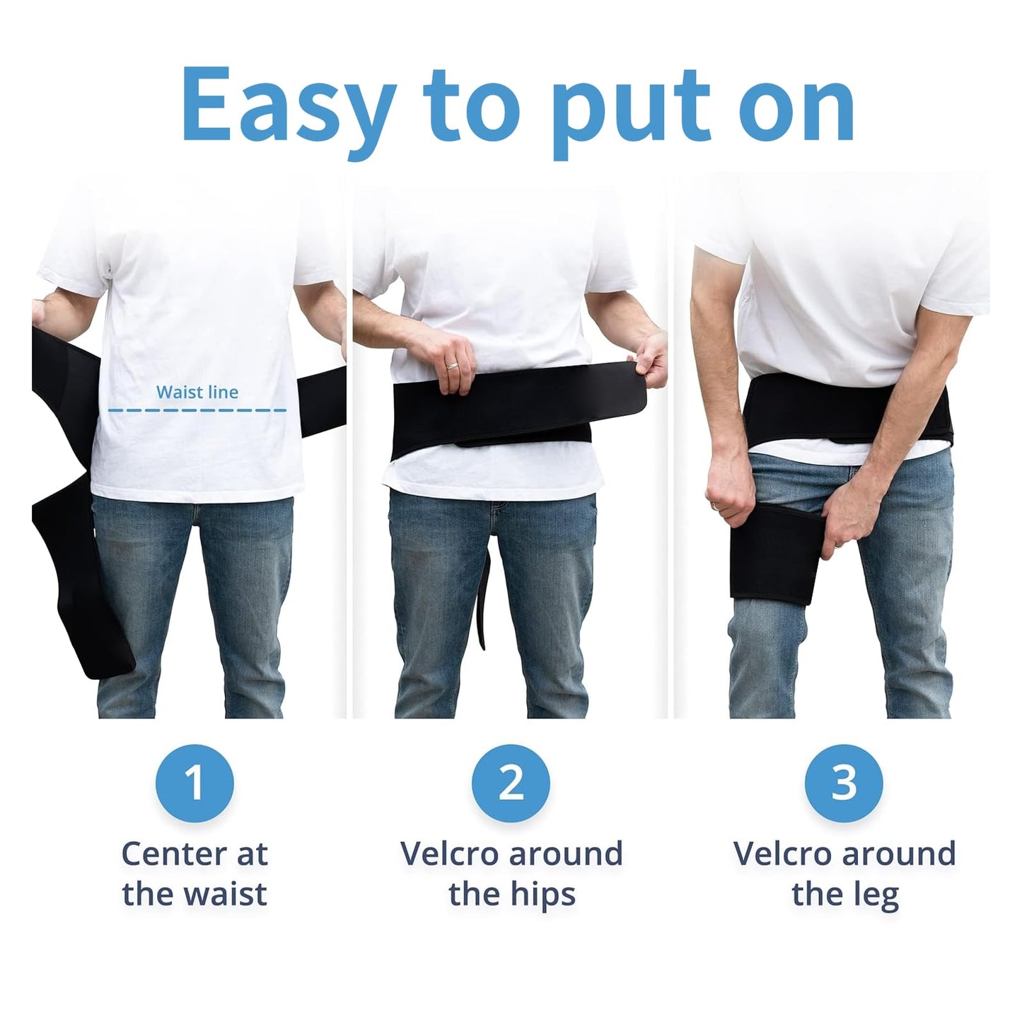 AIDY-PRO Hip Brace for Men and Women, Adjustable Groin Compression Wrap Hamstring Braces, Hip Support Brace for Sciatica Pain Relief for Thigh Injury, Hips Flexor Strain, Labral Tear, Muscle Recovery
